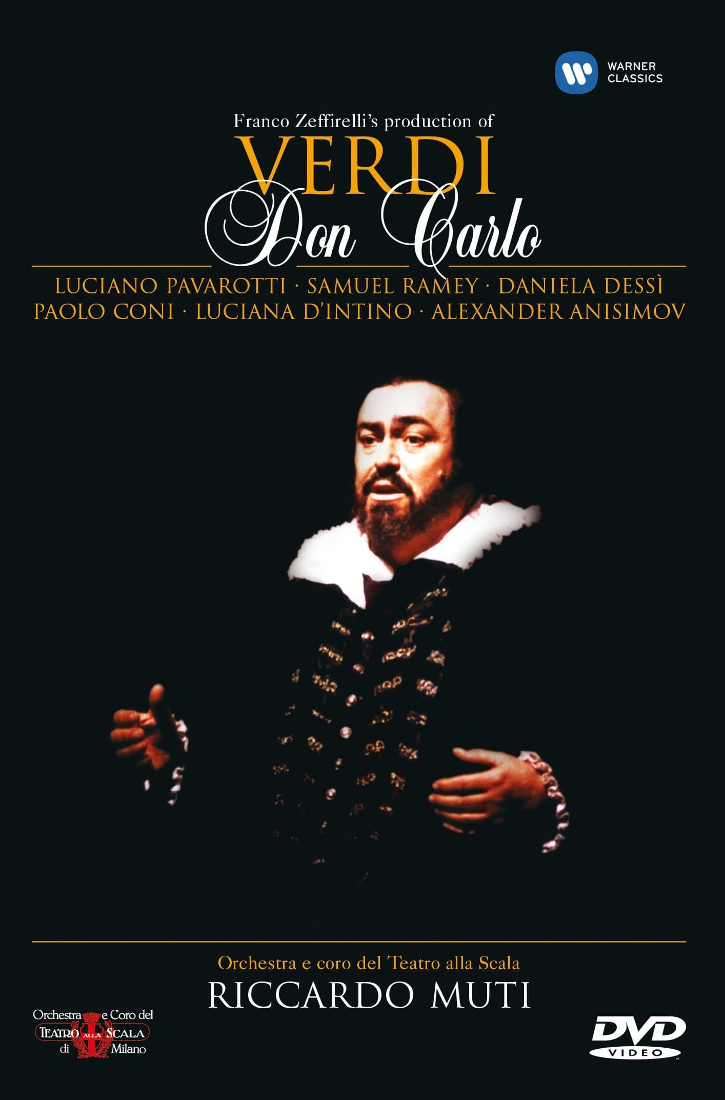 Verdi - Don Carlo / Pavarotti, Dessi, Ramey, d'Intino, Coni, Muti, La Scala Opera