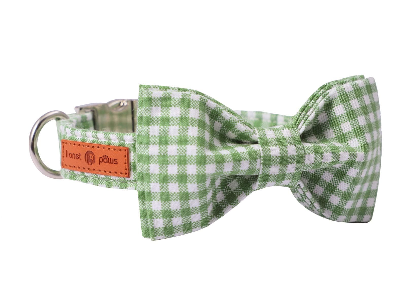 Lionet Paws Dog Collar with Bowtie, Durable Adjustable and Comfortable Collar for Small Dogs Puppies and Cats, Neck 10-16in