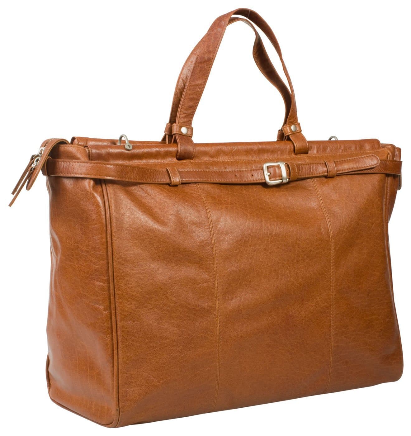 Real Leather Top Rod Holdall/Duffle/Cabin Bag/Weekender Bag