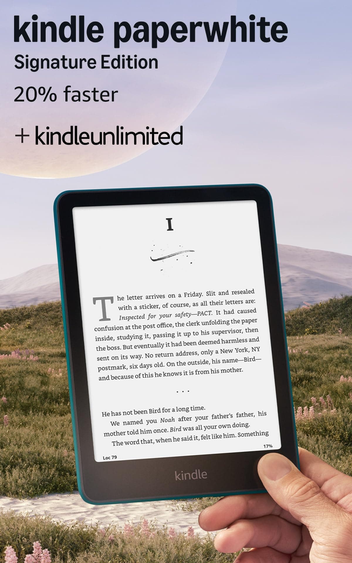 Amazon Kindle Paperwhite Signature Edition 32GB (newest model) – 20% faster with auto-adjusting front light, wireless charging, and weeks of battery life – Metallic Jade + 3 Months Free Kindle Unlimited (with auto-renewal)