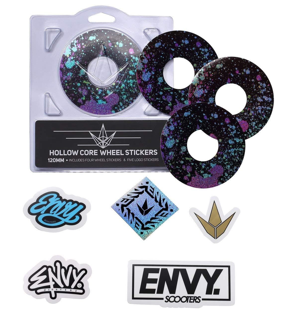 Envy Scooters 120mm Wheel Stickers - Splatter
