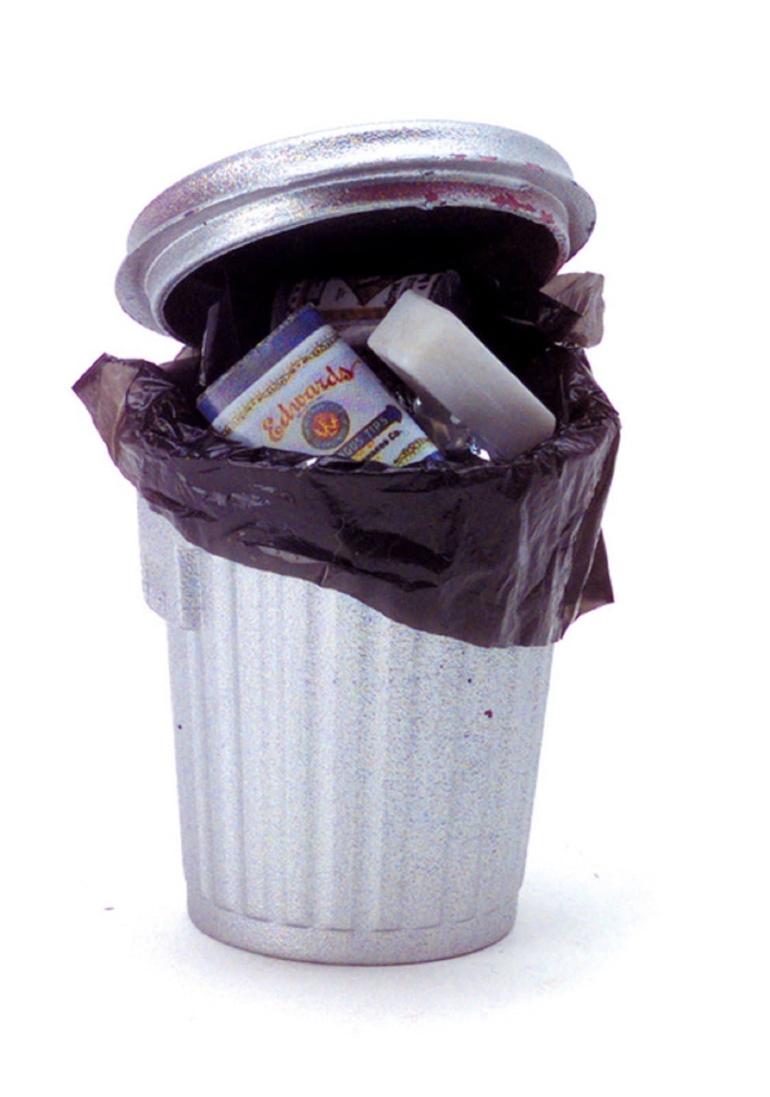 Aztec Imports, Inc. Dollhouse Miniature Garbage Pail with Trash #S1002