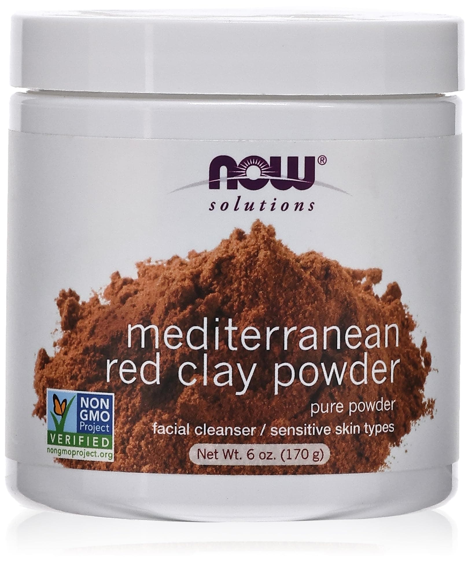 Now Solutions, Mediterranean Red Clay powder Pure Powder 6oz. (170g)