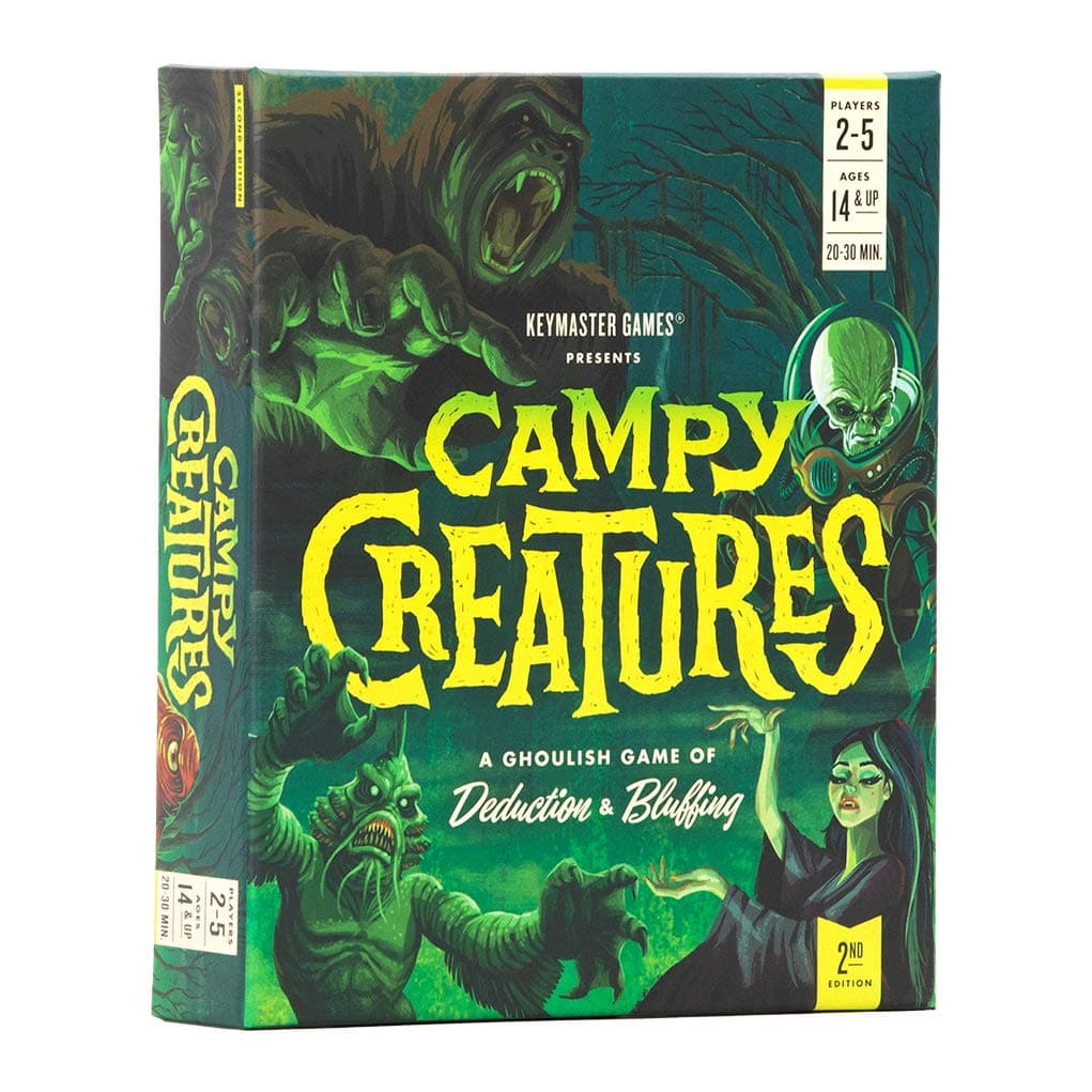 Campy Creatures 2nd Edition - a ghoulish Card Game of Bluffing, Deduction, and Trick Taking for Families and Monster Lovers
