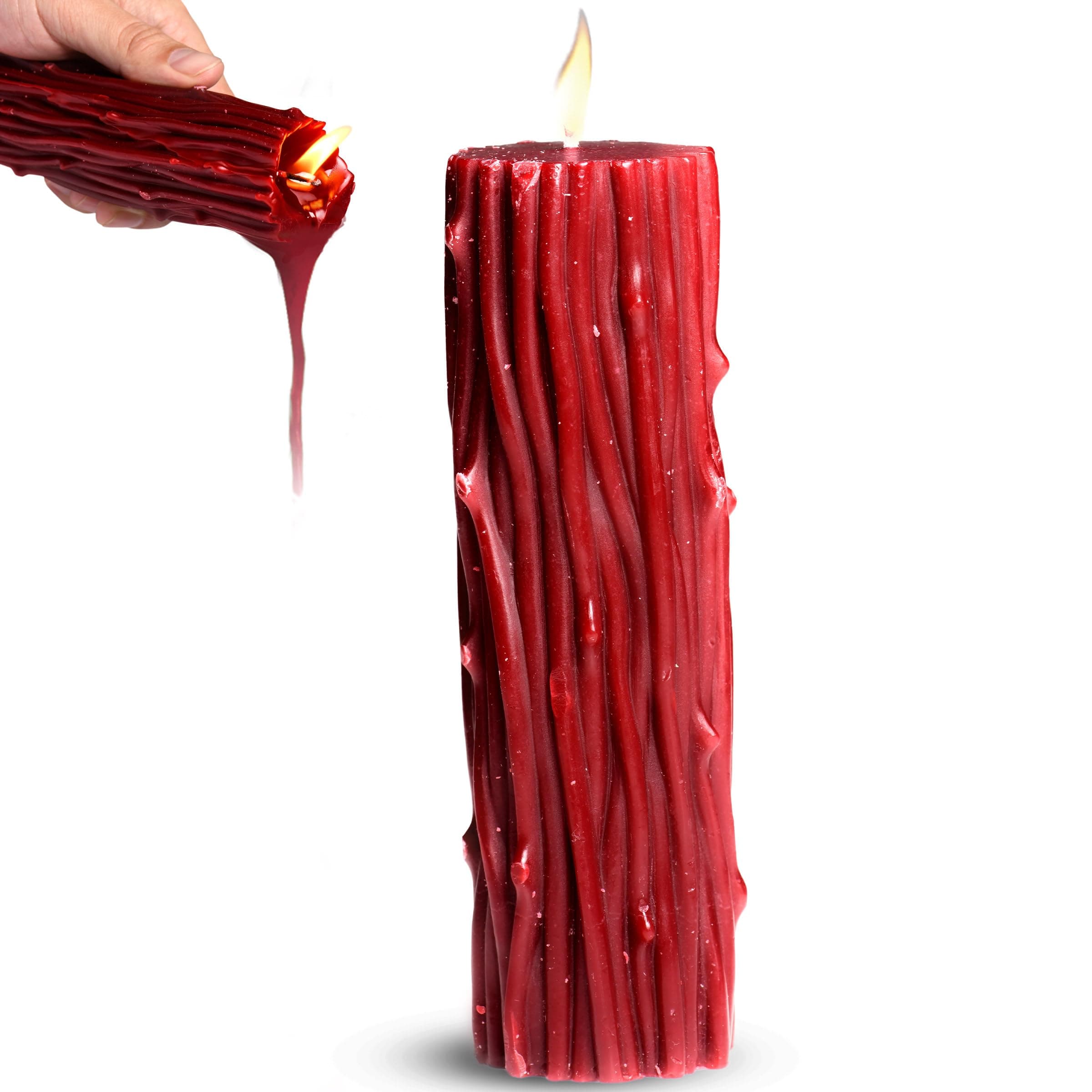 Master Series Thorn Drip Candle for Wellness and Relaxation & Romantic Candle Massage. Low Melting Point. Unscented Paraffin Body Wax. Perfect Spa Gift for Self-Care. 1 Piece, Red.
