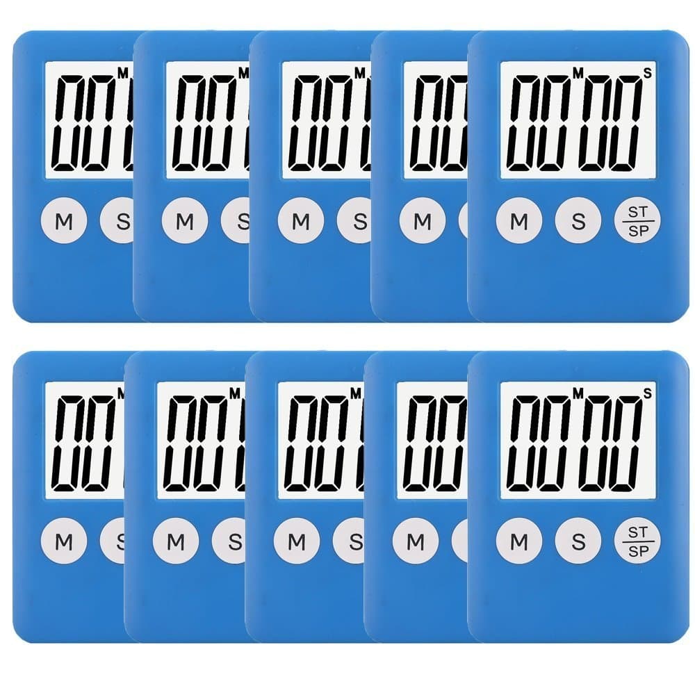 10 Pack Small Digital Kitchen Timer Magnetic Countdown Up Minute Second Timer