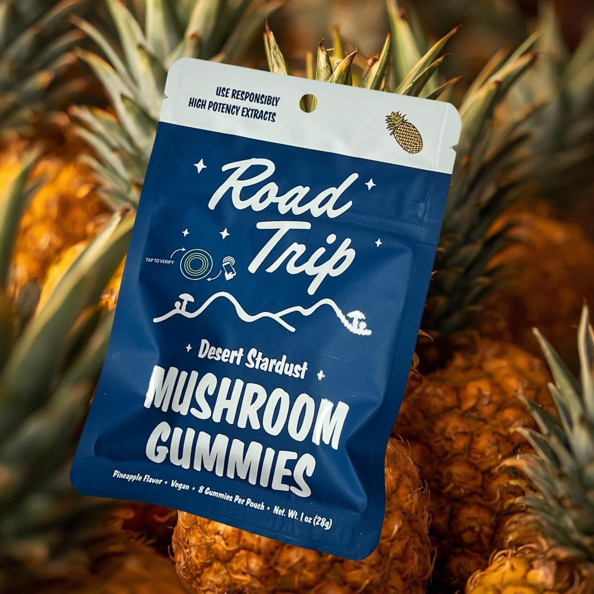 Road Trip - Desert Stardust - Mushroom Gummies - Nootropic Blend (1-Pack, Pineapple)
