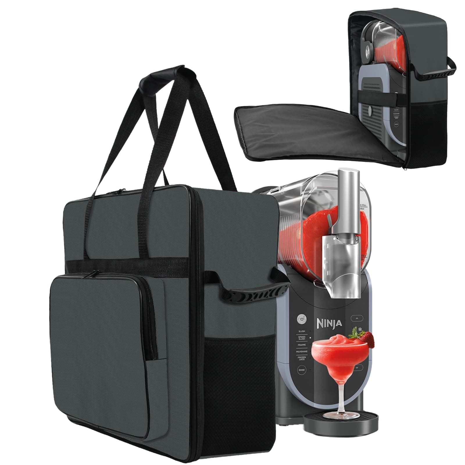 Carrying Bag for Ninja SLUSHi Slushie Machine, Portable Outdoor Frozen Drink Maker Travel Bag Case Front-Opening Design Slushie Machine Bag for Ninja SLUSHi Slushie Machine FS301