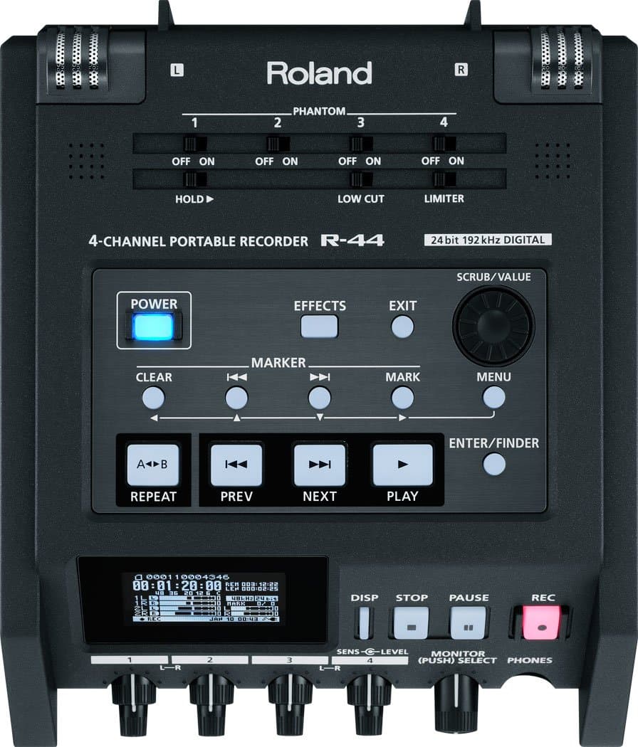 Roland R-44 Solid State 4 Channel Portable Field Recorder