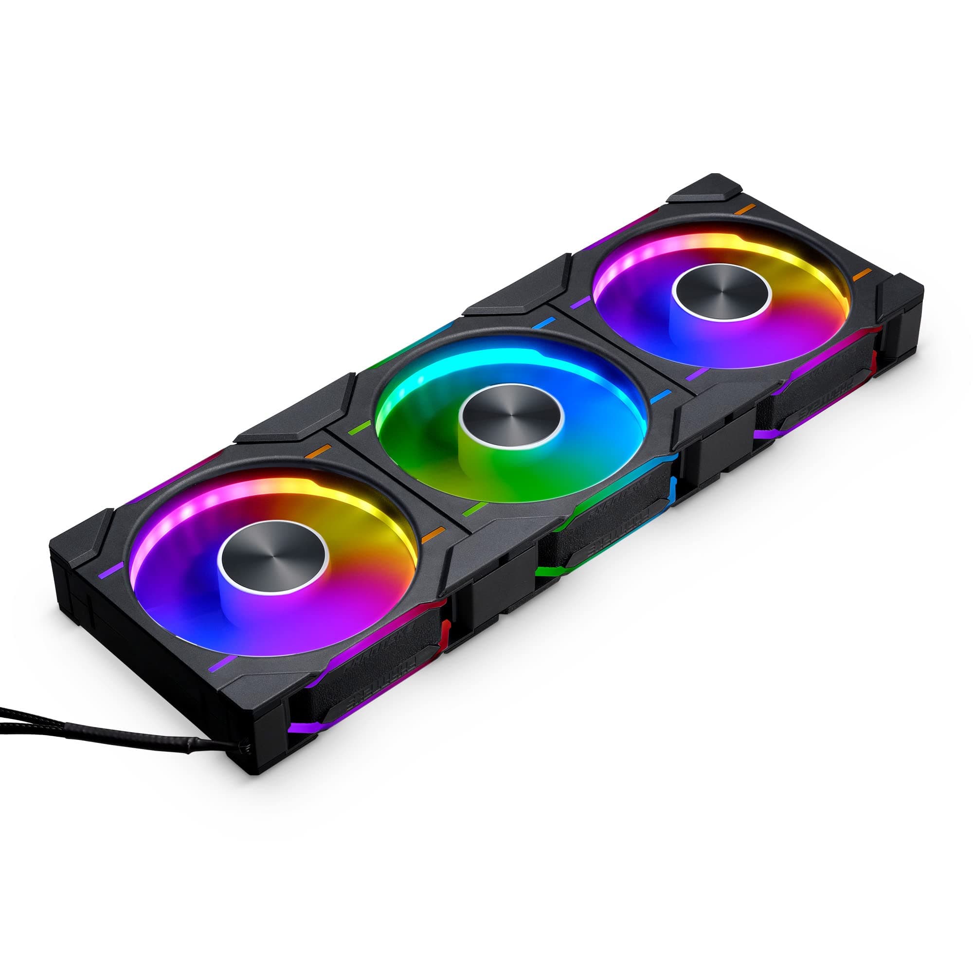 D30 PWM Regular Airflow D-RGB Lüfter, 3er Pack - 120mm, schwarz
