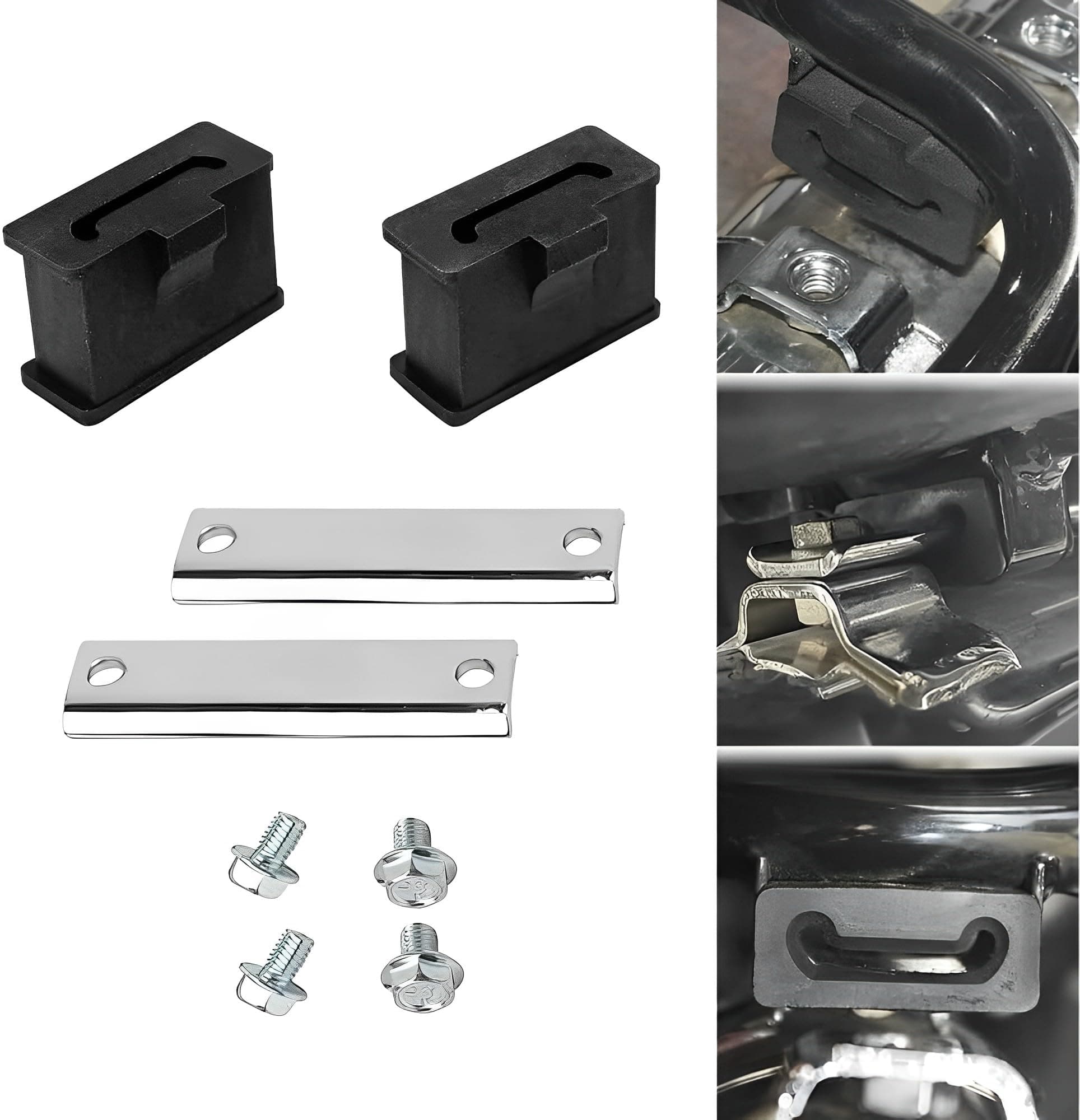 Rear Air Cushion Muffler Shockproof Exhaust Tail Bracket Crash Pad for Harley Touring/Road King/Street Glide/Electra Glide/Road Glide/CVO 1984-2025 (Replace# 65724-85) (Exhaust Tail Bracket)