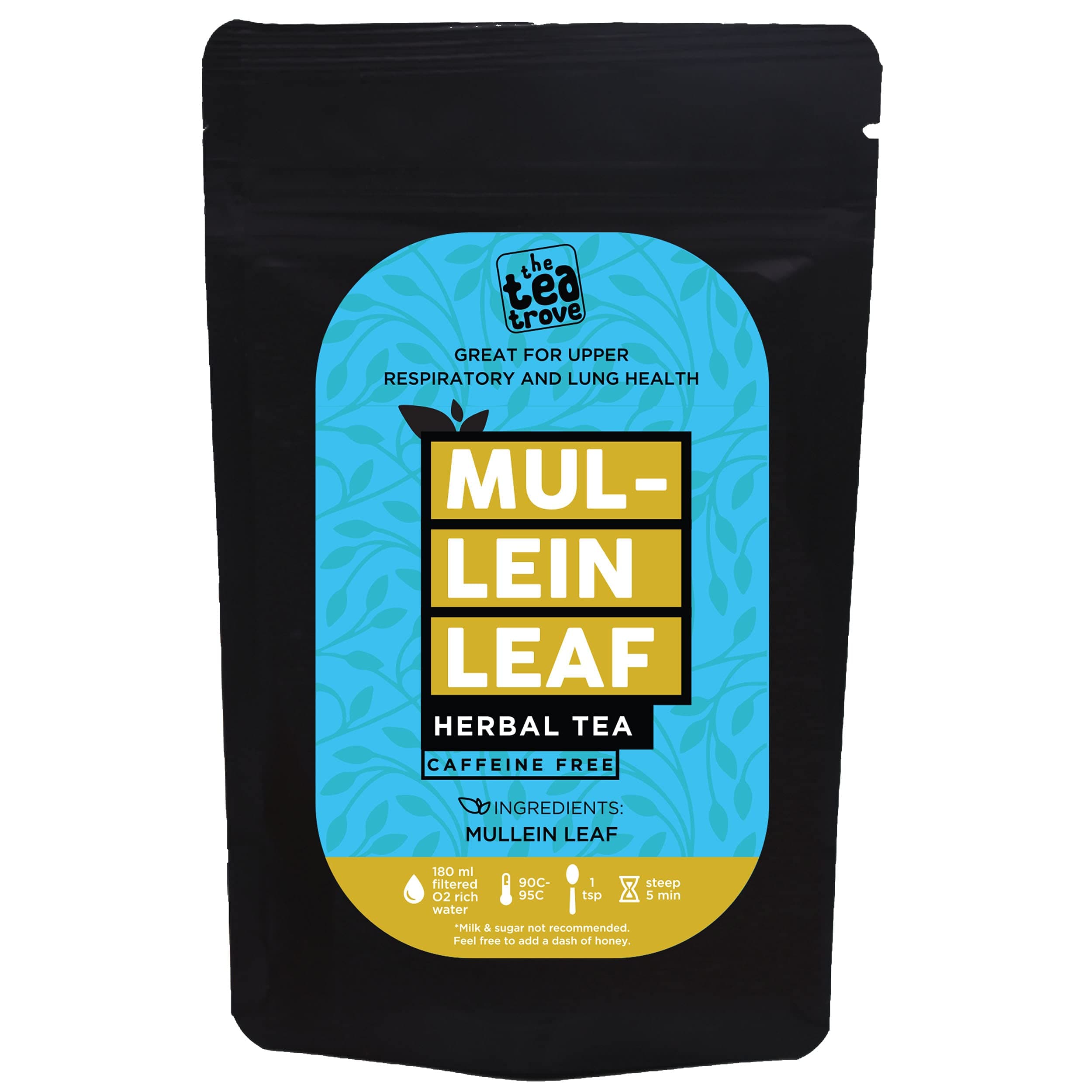 the tea trove Mullein Tea For Lungs Detox (100 Cups)Green Tea, Loose Leaves, Mullien Tea Leaf May Help Boost Respiratory Health|Mullen Tea Is A Natural Sleep Aid,Natural Pain Relief, 50 Gm