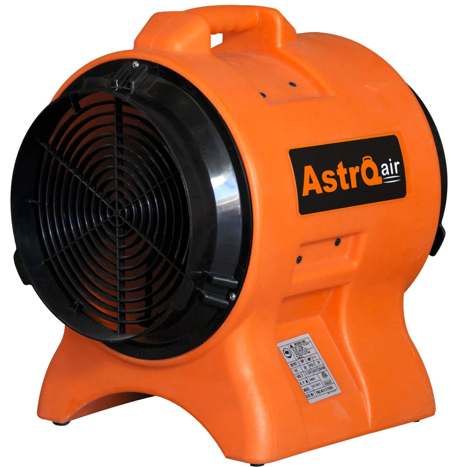 12" Axial Blower 1HP High Velocity Utility Air Mover Carpet Floor Dryer Fan Industrial Confined Space Ventilator -Orange,AT110