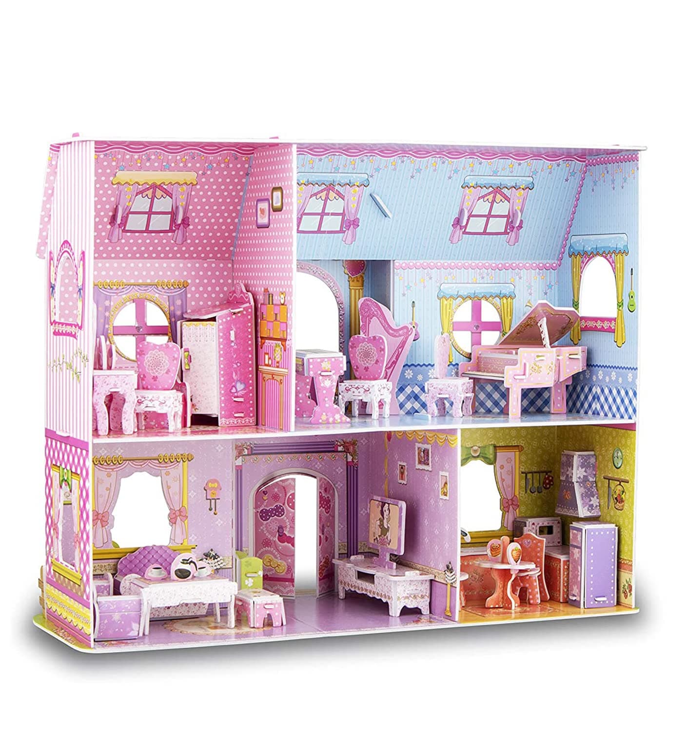 WISESTAR Princess Castle 3D Puzzles Model Dollhouse Kits for Girls