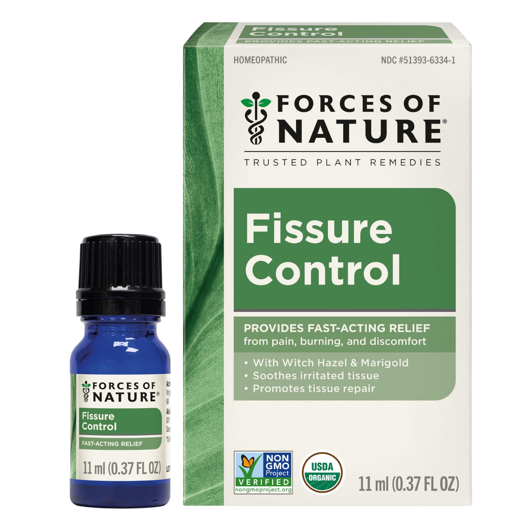 Natural, Organic Fissure Care (11ml) Non GMO, Soothe and Relieve Burning, Throbbing, Stinging, Itchy, Bleeding Tissue Caused by Fissures or Hemorrhoids (Packaging May Vary)