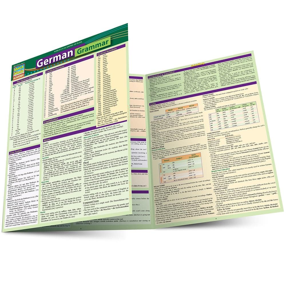 German Grammar: QuickStudy Laminated Reference Guide