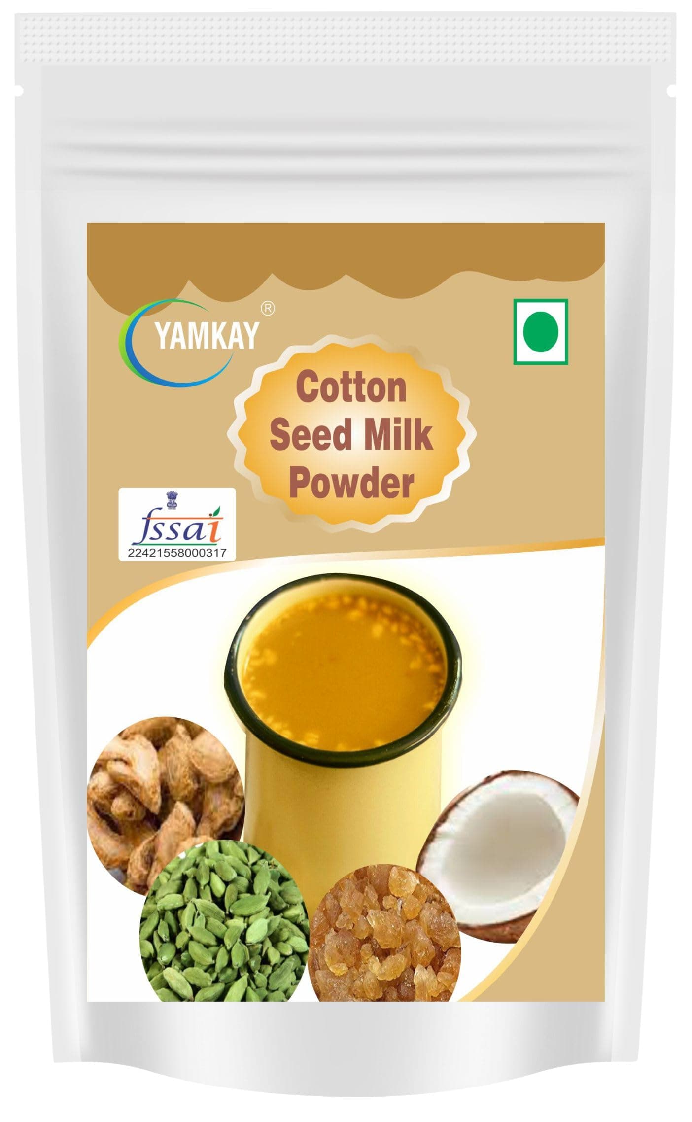 Cotton Seed Milk Powder Paruthi Paal | Cotton Seed Latte Mix | Antioxidant-Rich Drink for Good Cholesterol & Heart Health | 100% Natural, No Preservatives | Ready-to-Health Beverage | Boost Immunity & Vitality | 250GM Pack | Healthy & Nourishing