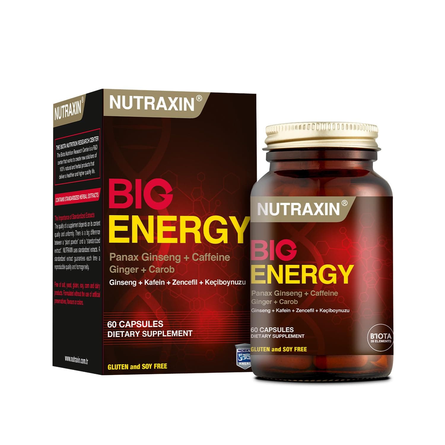 Big Energy 60 Capsules – Advanced Energy & Stamina Supplement with Essential Vitamins, Minerals, and Natural Extracts for Mental Focus, Reduce Fatigue