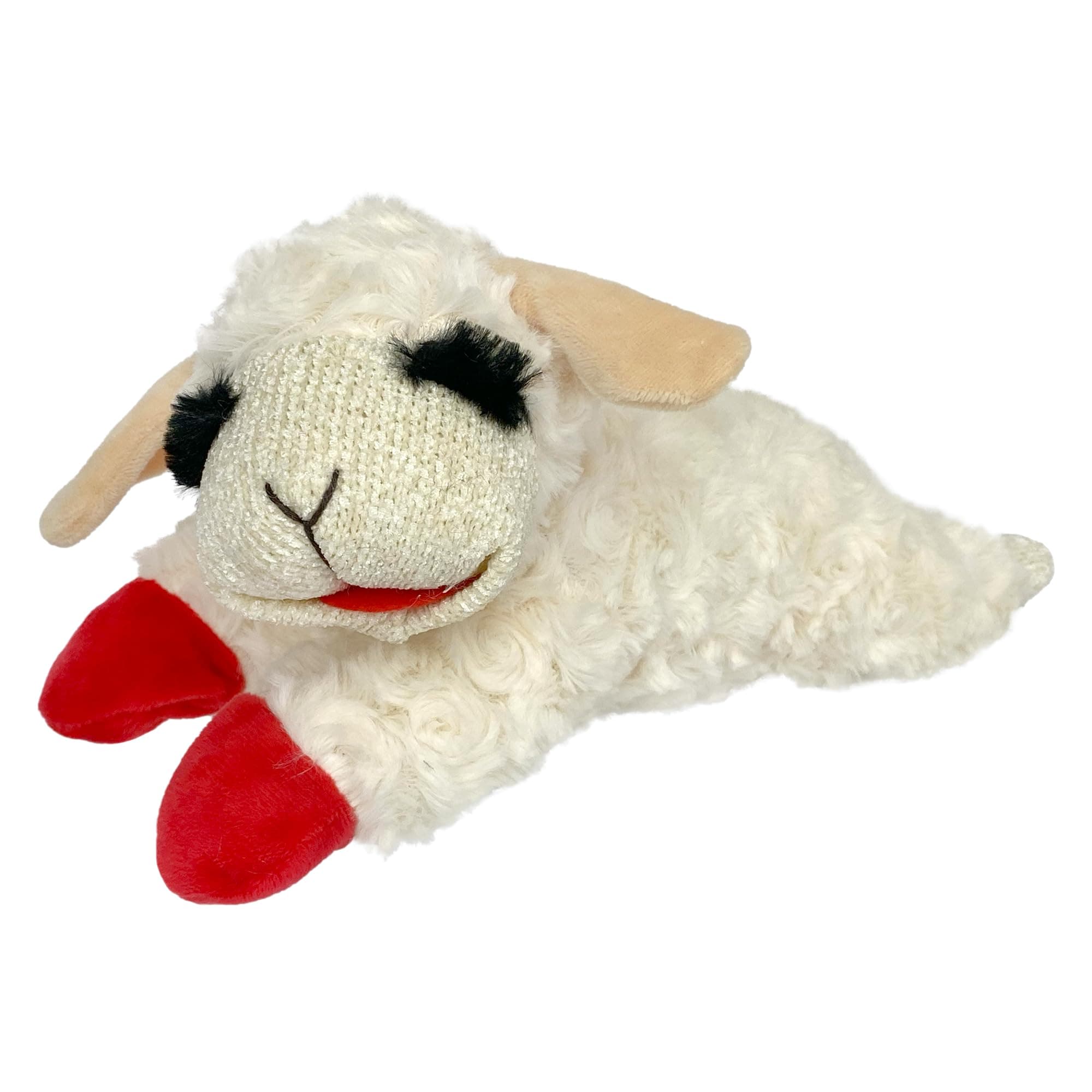 Plush Dog Toy, Lambchop, 10", White/Tan
