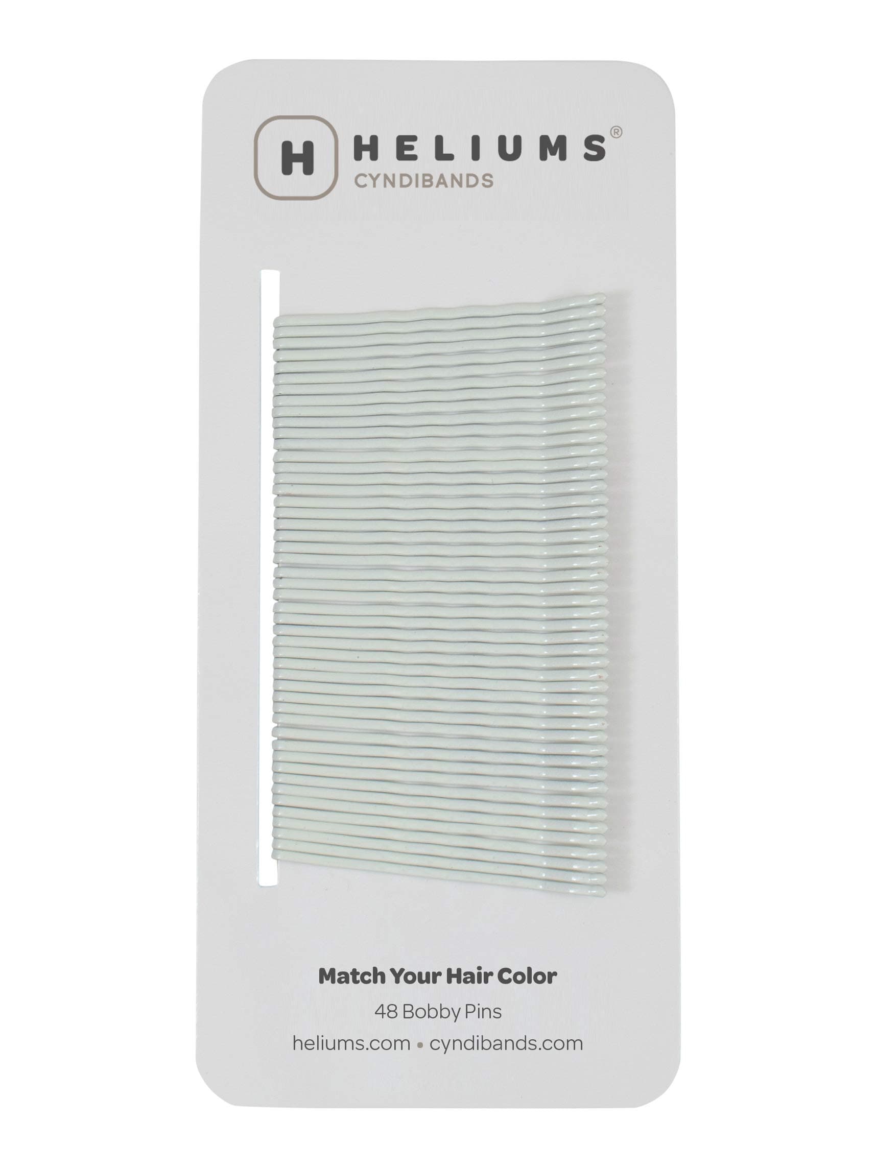 Heliums Kirby Pins - White - 48 Count, 5cm Wavy Hair Grips, Color Matched for White and Platinum Blonde Hair
