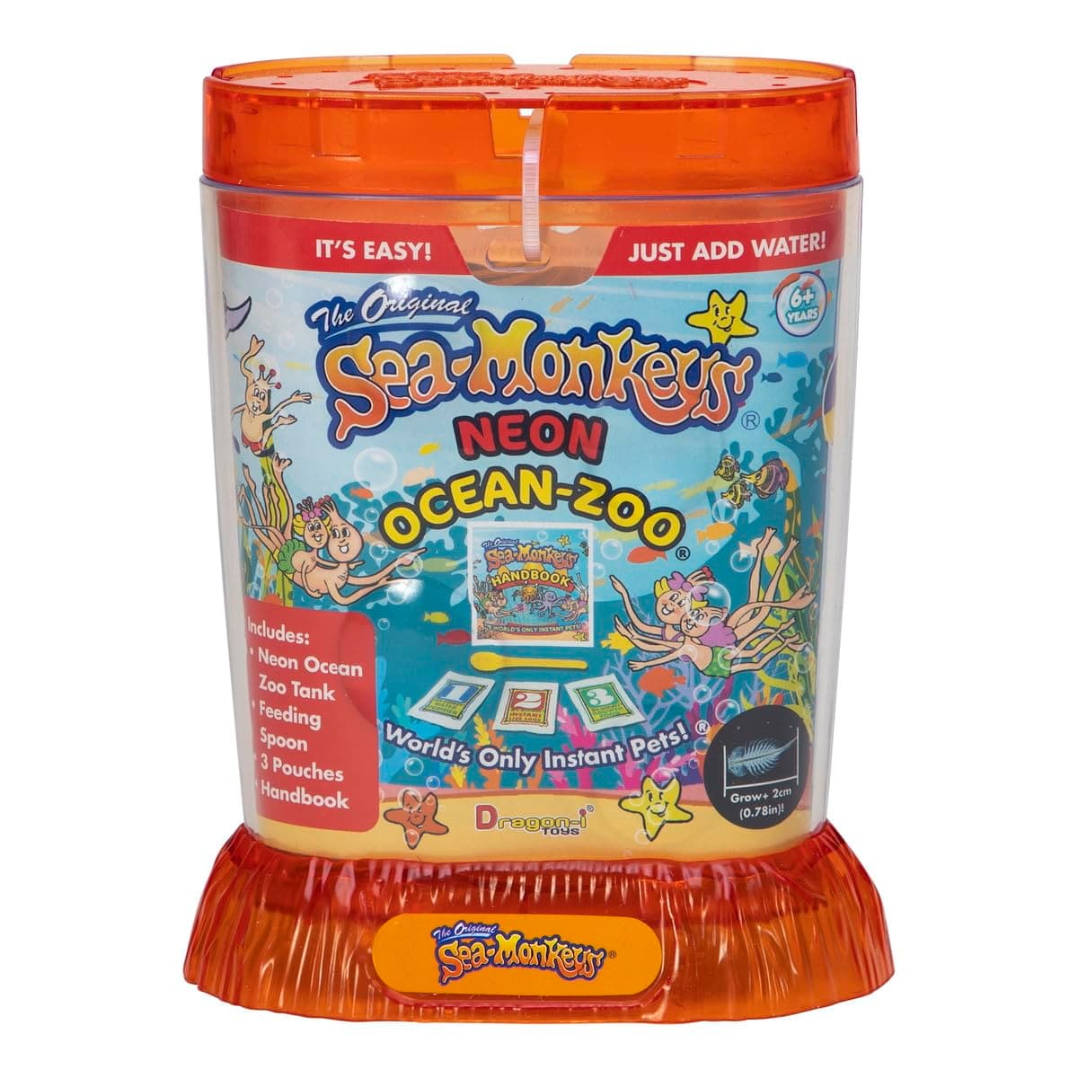 Sea-Monkeys® Ocean Zoo Neon - World's Only Instant Pets® - Assorted Colors - Ages 6+ (Pack of 1)