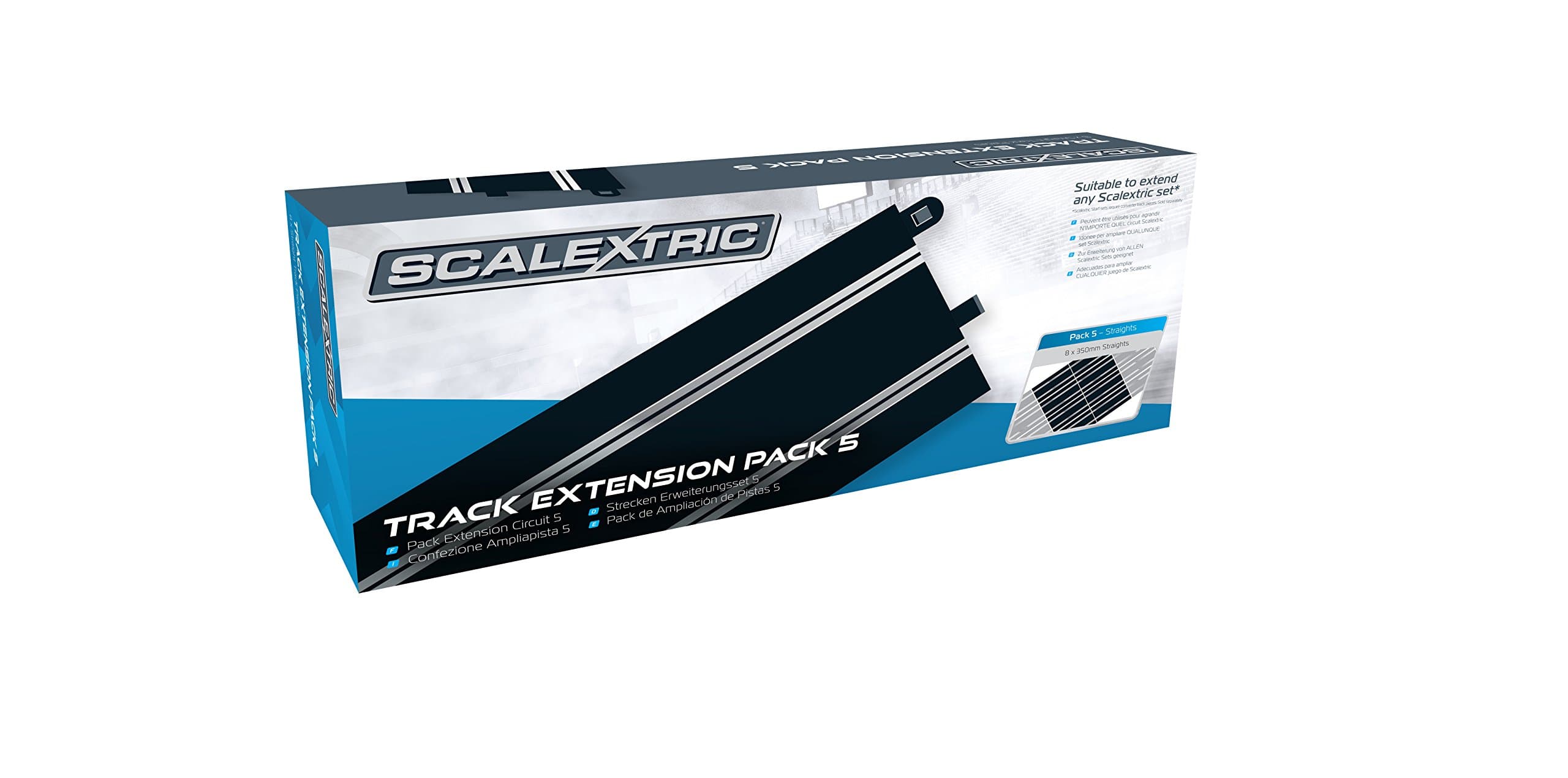 Extension Pack 5 1:32 Scale Standard Straights x 8 C8554 Slot Car Track