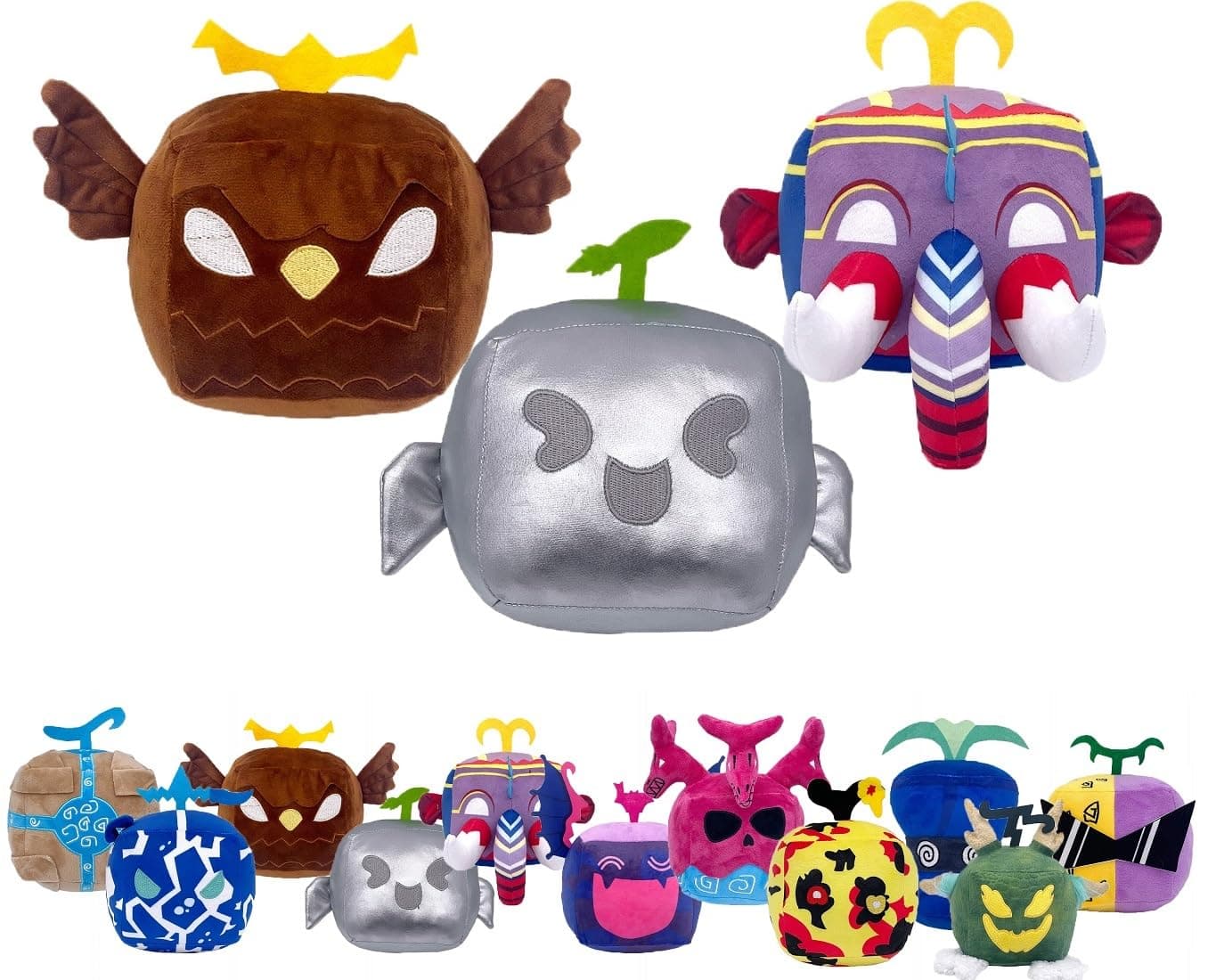 3PCS Blesk Fuits Plush,No Game Code Included Blesk Fuits,Soft Blesk Fuits Toys Plush Pillow for Home Decor, Christmas Birthday Ideal Gift for Boys Girls