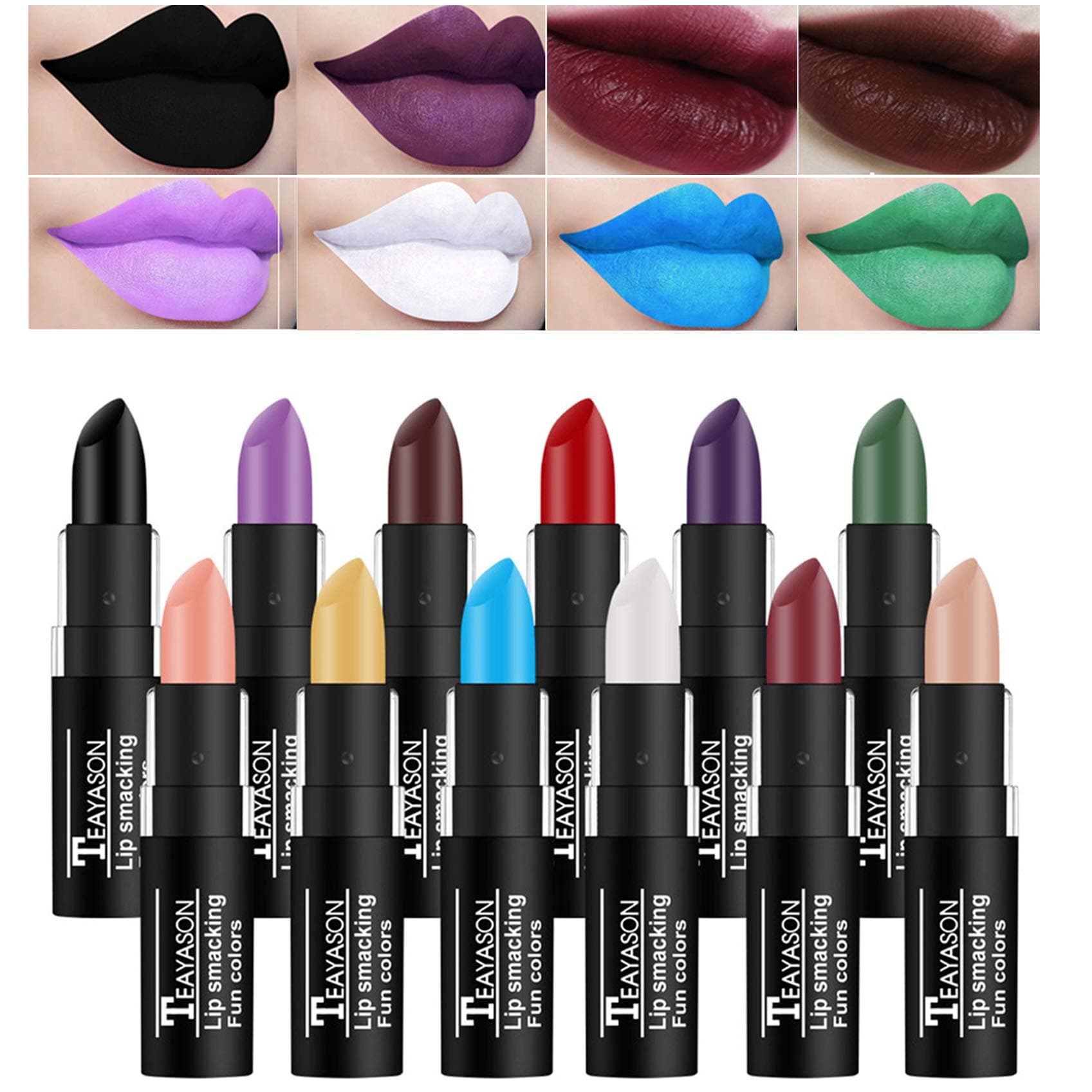 12 Colours Vintage Waterproof Vivid Vampire Matte Lipstick Set, BEEXY Long Lasting Velvet Lip Stick for Party, Masquerade, Cosplay, Halloween Makeup