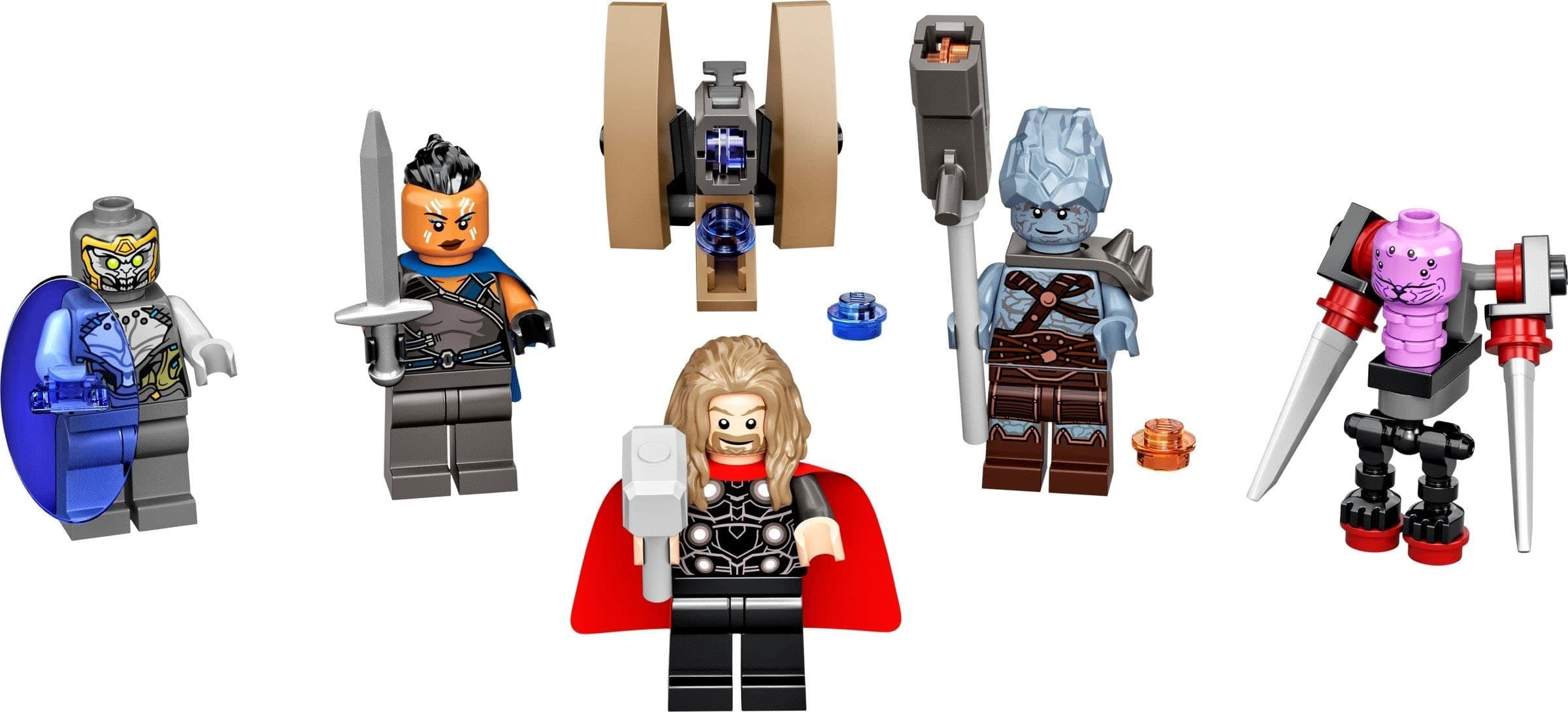 40525 Marvel Endgame Battle Minifigures Blister Pack Thor Chitauri Warrior Korg Miek and Valkyrie 6+ 62 Pieces