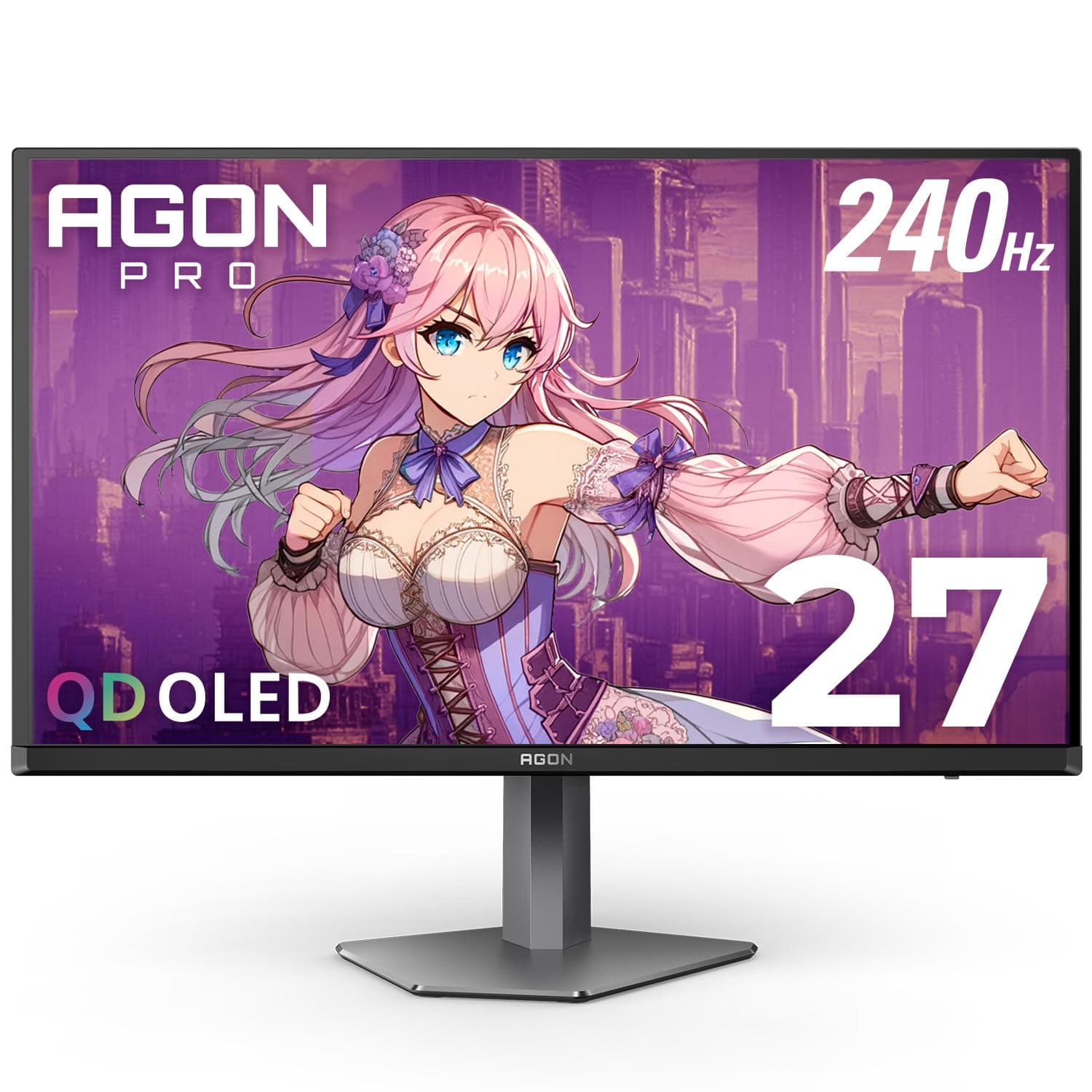 Q27G4XN 27" Gaming Monitor, 2K QHD 2560x1440, 180Hz 1ms, Adaptive-Sync, Height Adjustable, 2X HDMI 2.0, 1x Display Port, Xbox/PS5/Switch Ready, 3-Year Zero-Bright-dot