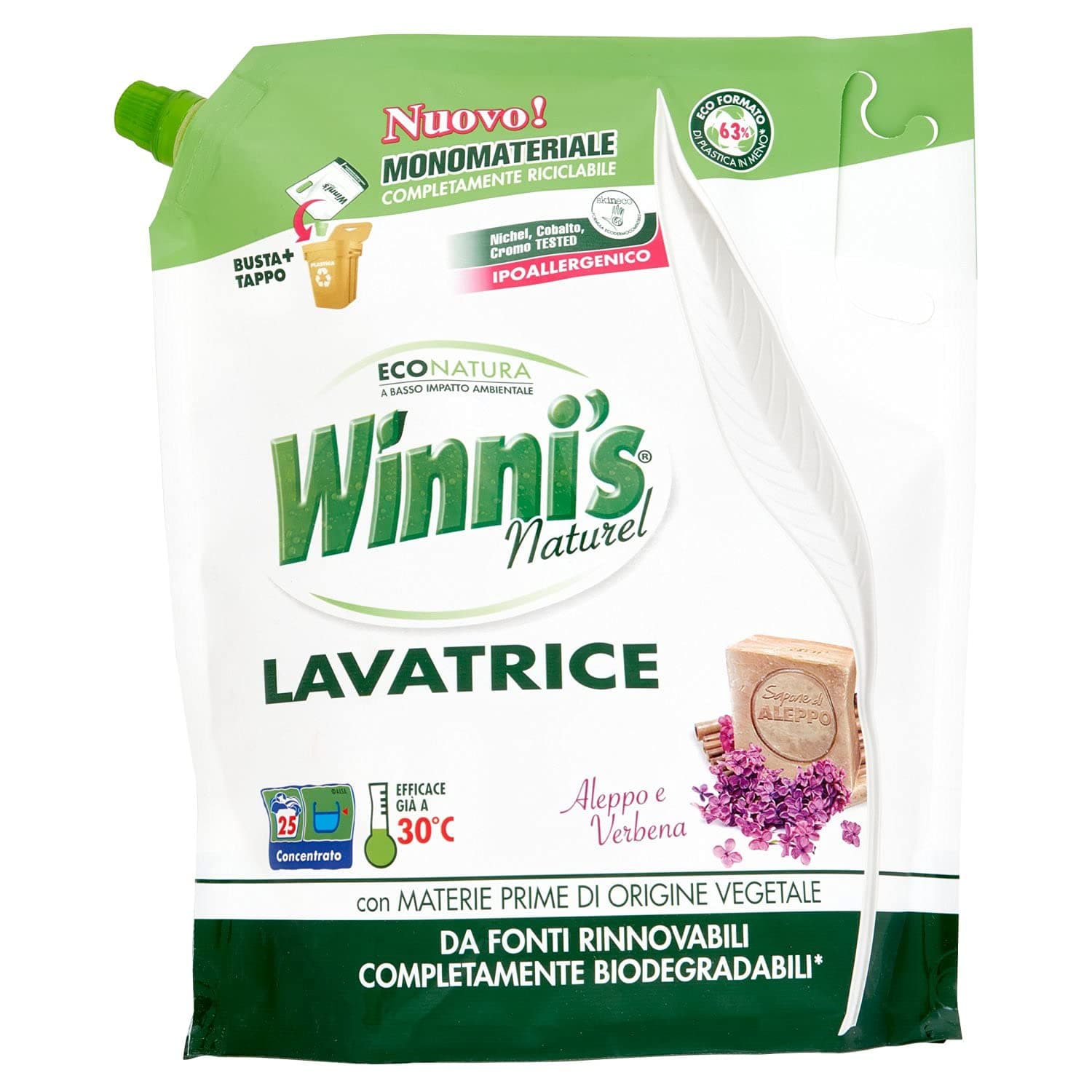 Winni's: Laundry Detergent – Eco-Refill Pouch Aleppo & Verbena 1250ml /42.26 fl.oz