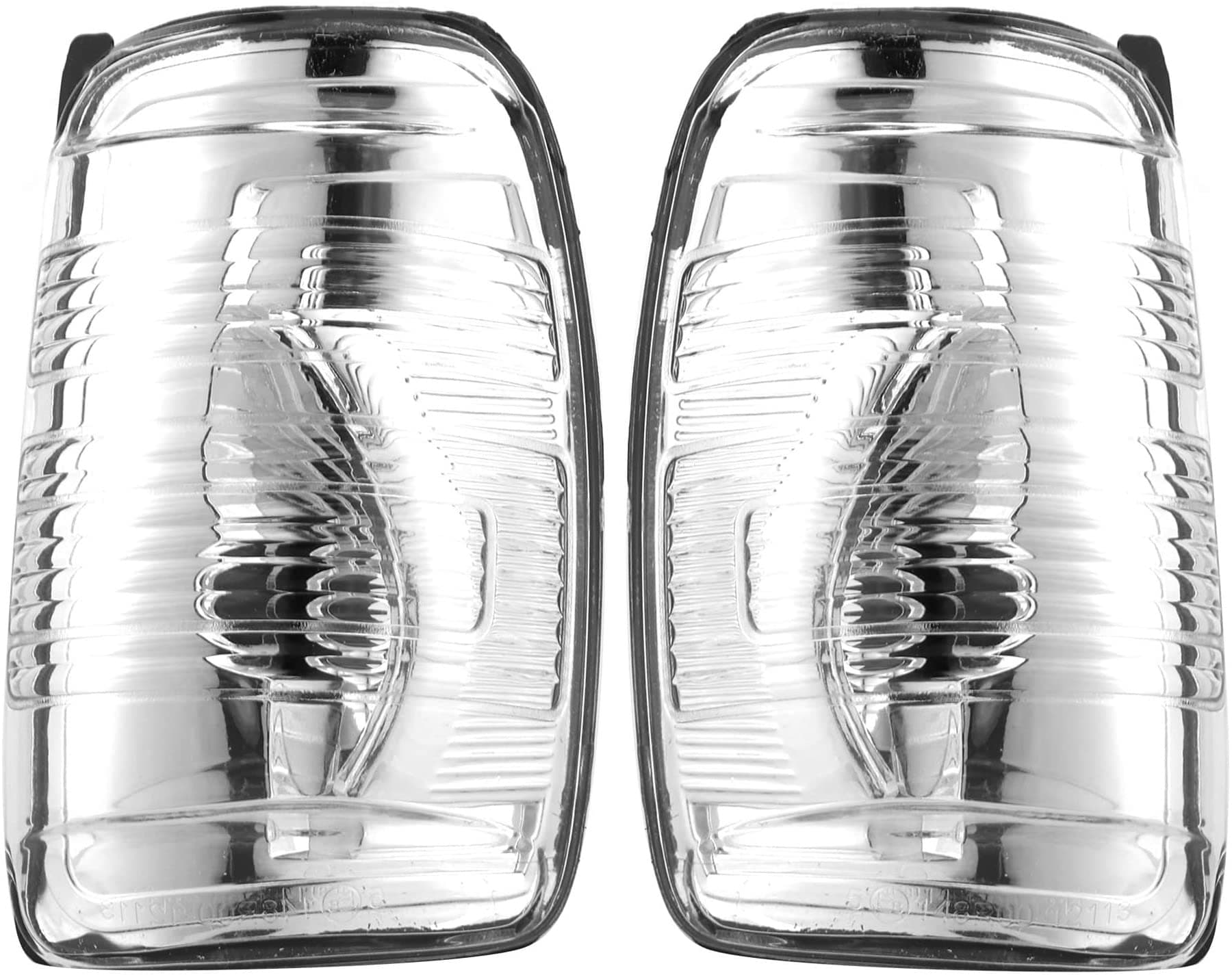 Wing Mirror Indicator Lamp Lens Clear Left Side And Right Side Set For Ford Transit MK8 2019 Onwards Only BK3113B382AB 1847389 BK3113B381AB 1847387 Clear/White