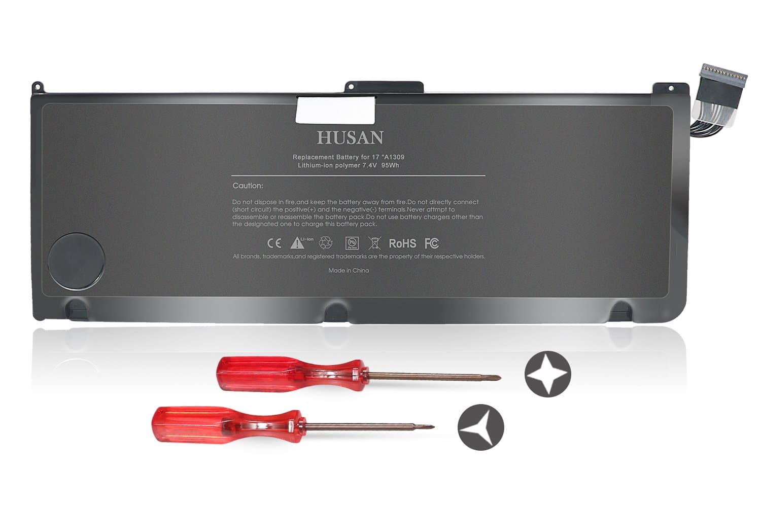 HUSAN New A1309 Laptop Battery Compatible for MacBook Pro 17" A1297 (Only fit Early 2009 Mid-2009 Mid-2010),fits MC226/A MC226CH/A MC226J/A 020-6313-C 661-5037-A