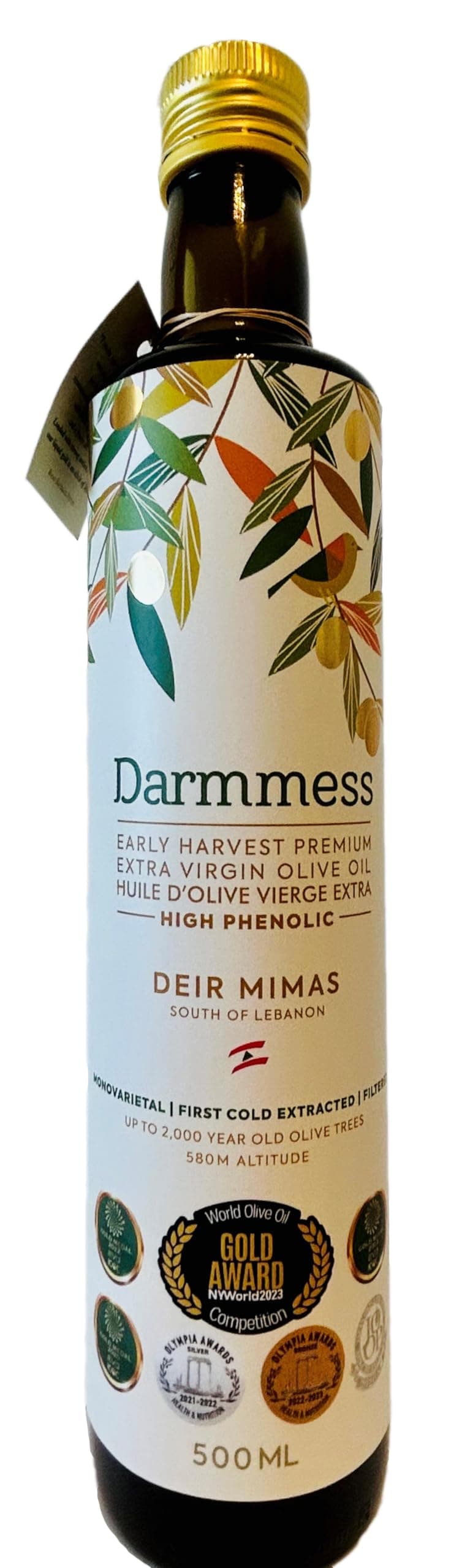 Darmmess High Phenolic Extra Virgin Olive Oil 500 ml
