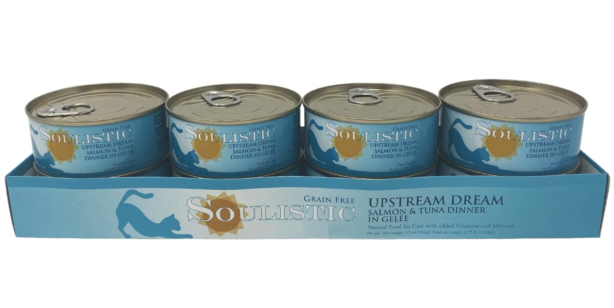 Soulistic Upstream Dream Salmon & Tuna Dinner in Gelee Wet Cat Food, 5.5 oz., Case of 8, 8 X 5.5 OZ