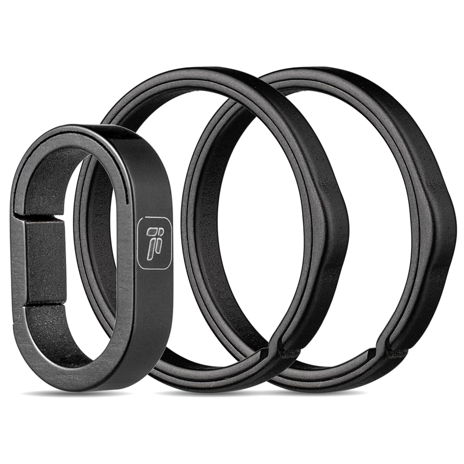 FEGVE Key Ring, Titanium Side Pushing Key Rings Keychain Rings Small Split Keyrings for Men