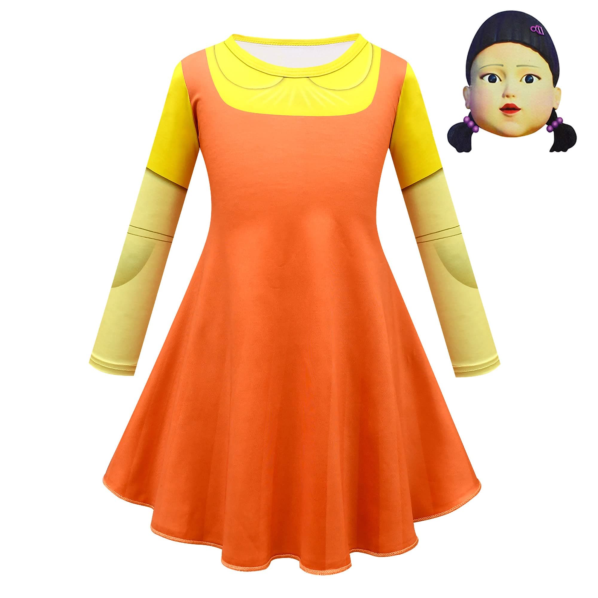 Squid Game Costume Doll Girls Dresses Winter Long Sleeve Party Gifts for Girls 110-150 vlojelry