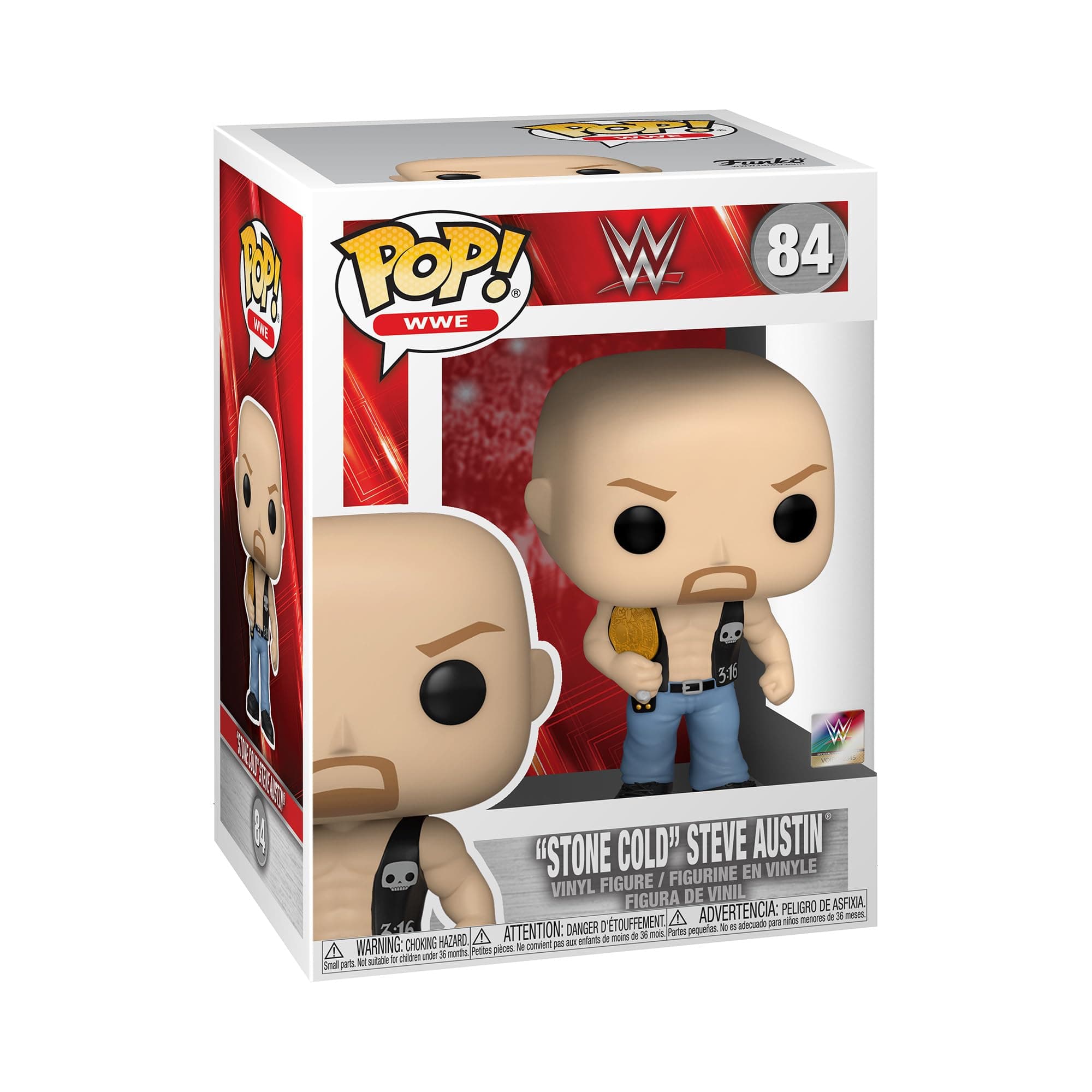 POP! WWE: SC Stone Cold Steve Austin Austin With Belt - Collectable Vinyl Figure - Gift Idea - Official Merchandise - Toys for Kids & Adults - Sports Fans - Model Figure for Collectors