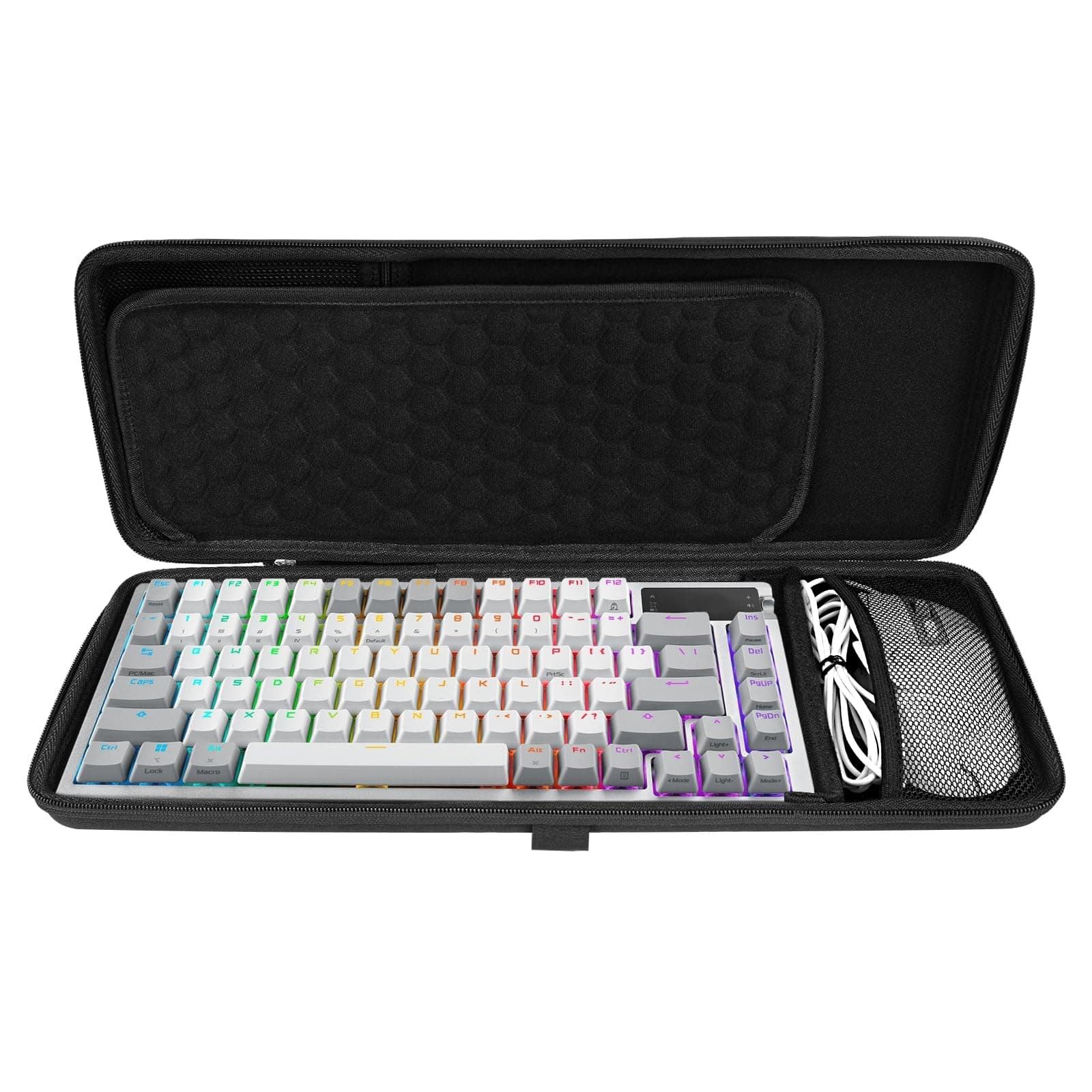 Hard Travel Case for Compact 75% Keyboard and Mouse, Waterproof Keyboard Carrying Case, Compatible with ASUS ROG Azoth 75%