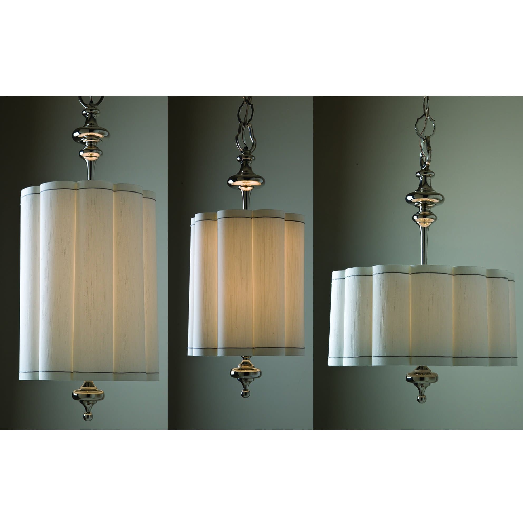 Global Views Fluted Pendant Nickel Tall