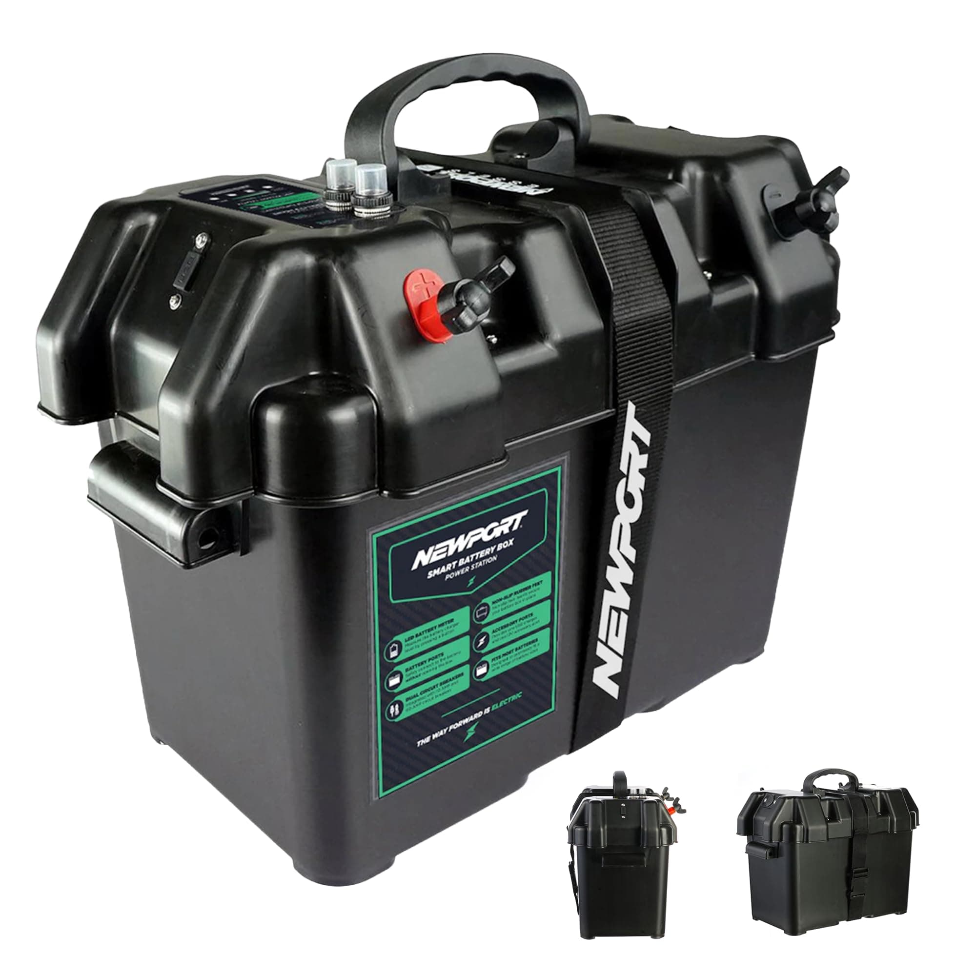 Newport Trolling Motor Smart Battery Box Power Center with USB and DC Ports