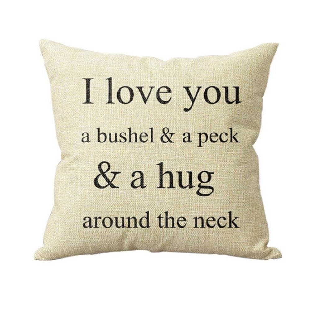 OUBAO I Love You A Bushel And A Peck Sofa Bed Home Decor Pillow Case