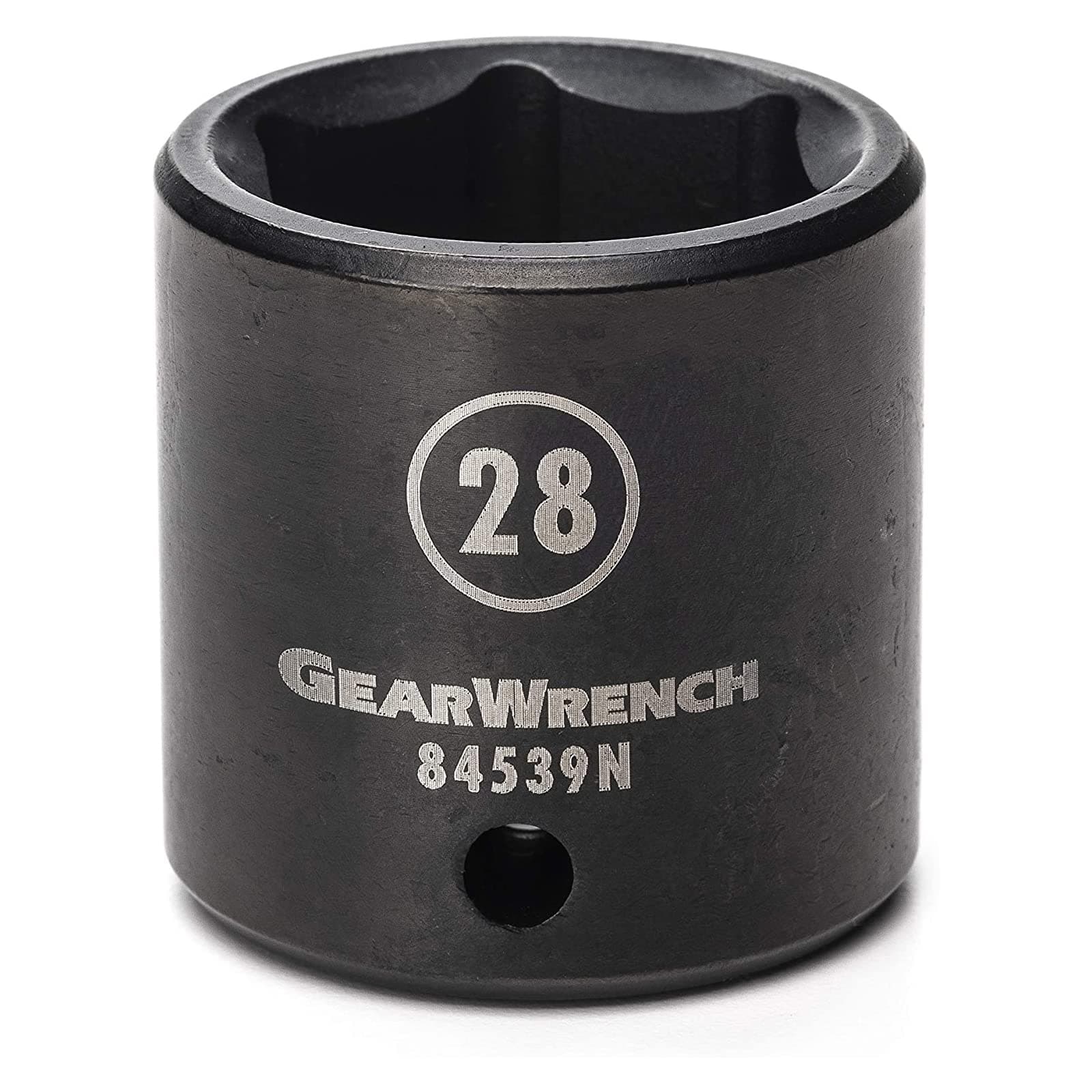 GEARWRENCH 1/2" Drive 6 Pt. Standard Impact Socket, 28mm - 84539N