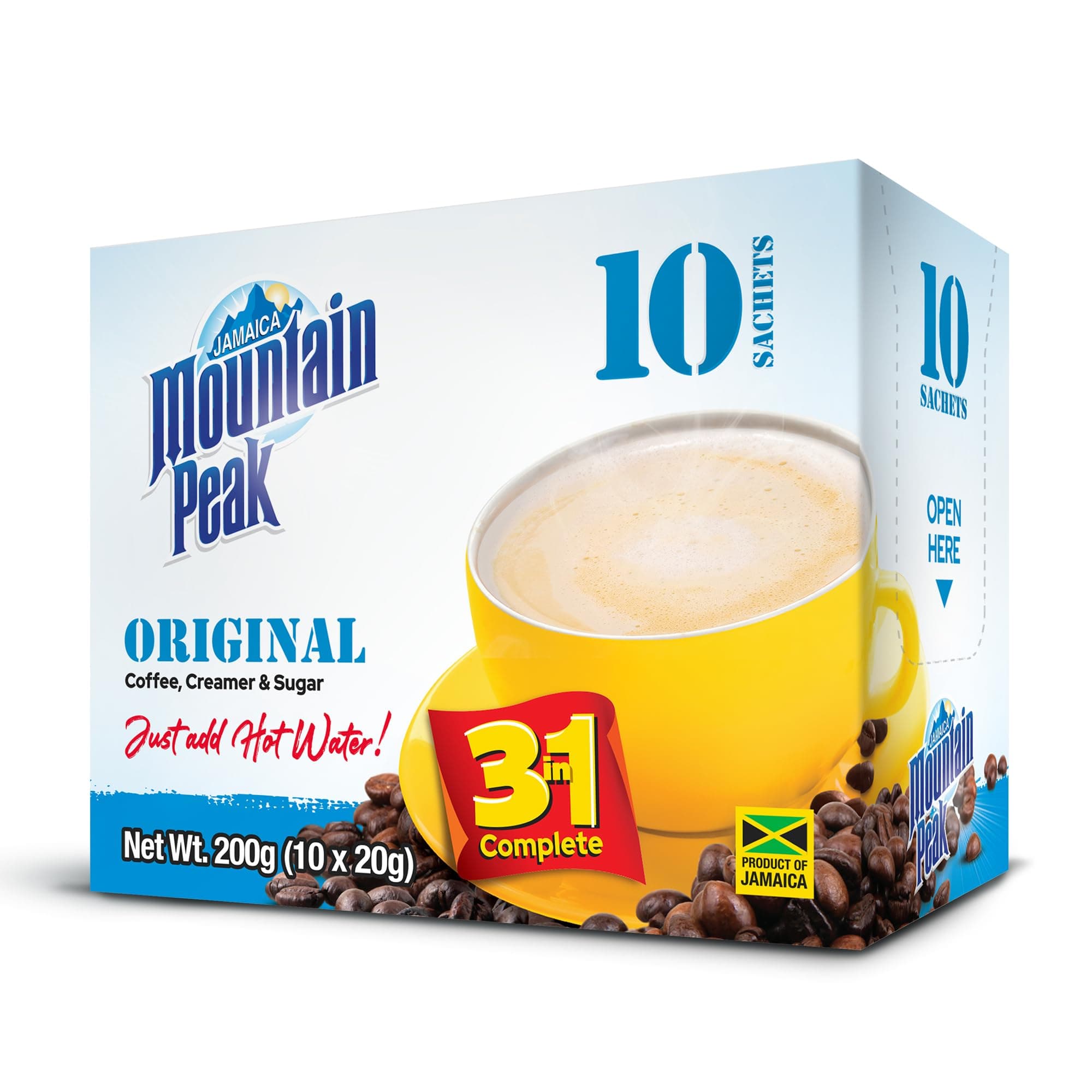 Jamaica Mountain Peak Original 3 in 1 Instant Coffee Mix, Contains Coffee, Cr...