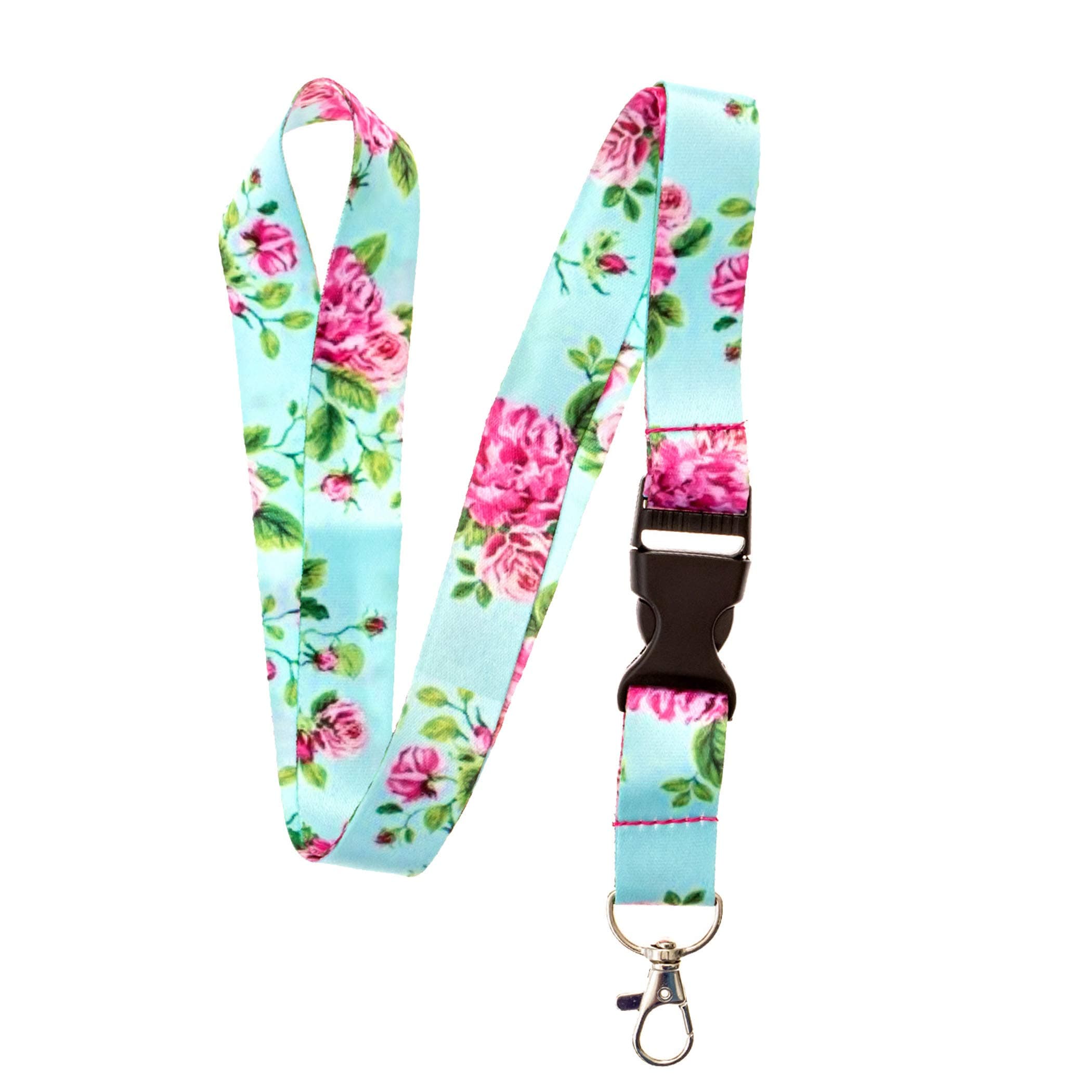 Lanyard for Keys Keychain Lanyard Premium Soft Silky Wide Strapped Beautifully Printed ID Teacher Lanyard with Spring Clip for Women/Men