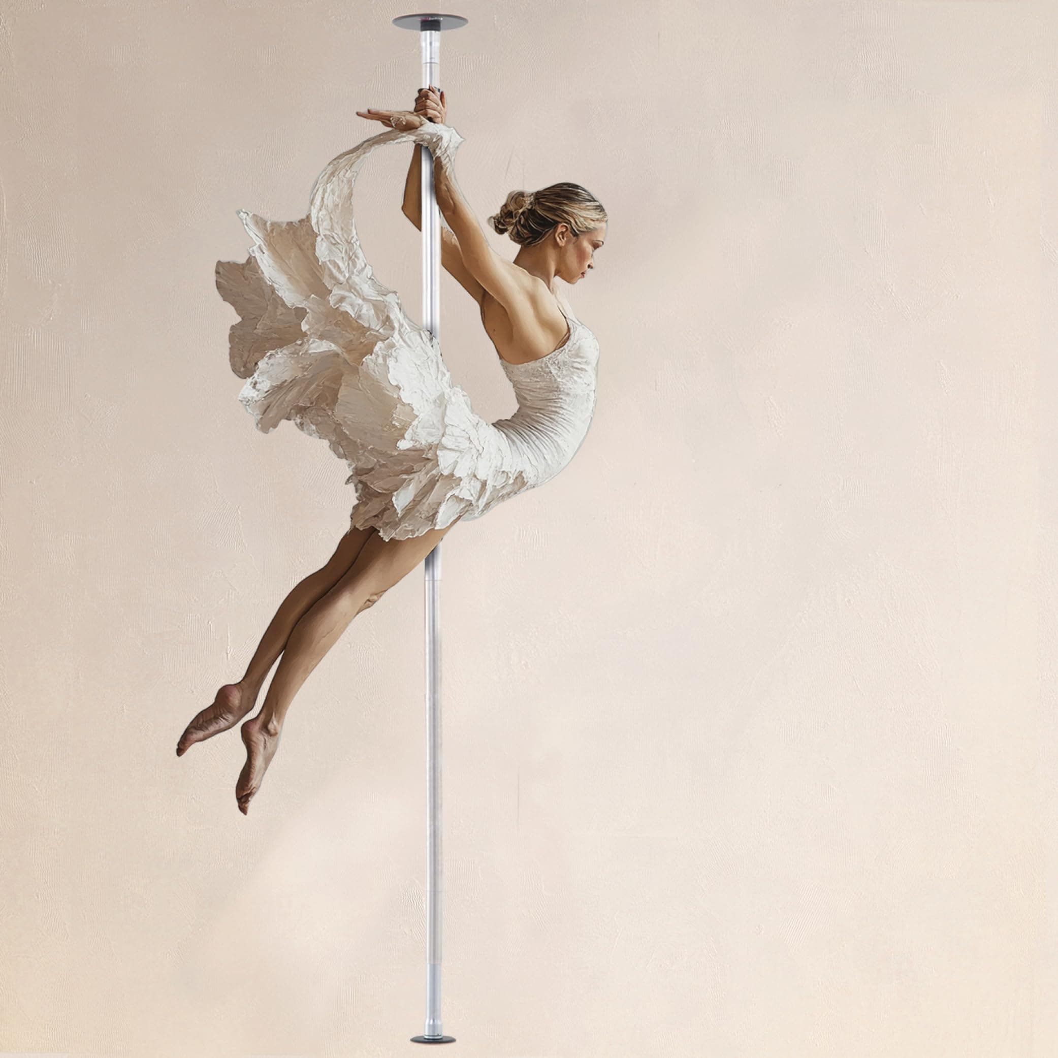 LUPIT POLE Classic G2 Standard Lock - Portable Dance Pole for Home - Spinning and Static Mode - Professional Pole Dancing Pole for Apartment, Club, Party, Pub - Easy Installation - No Drilling