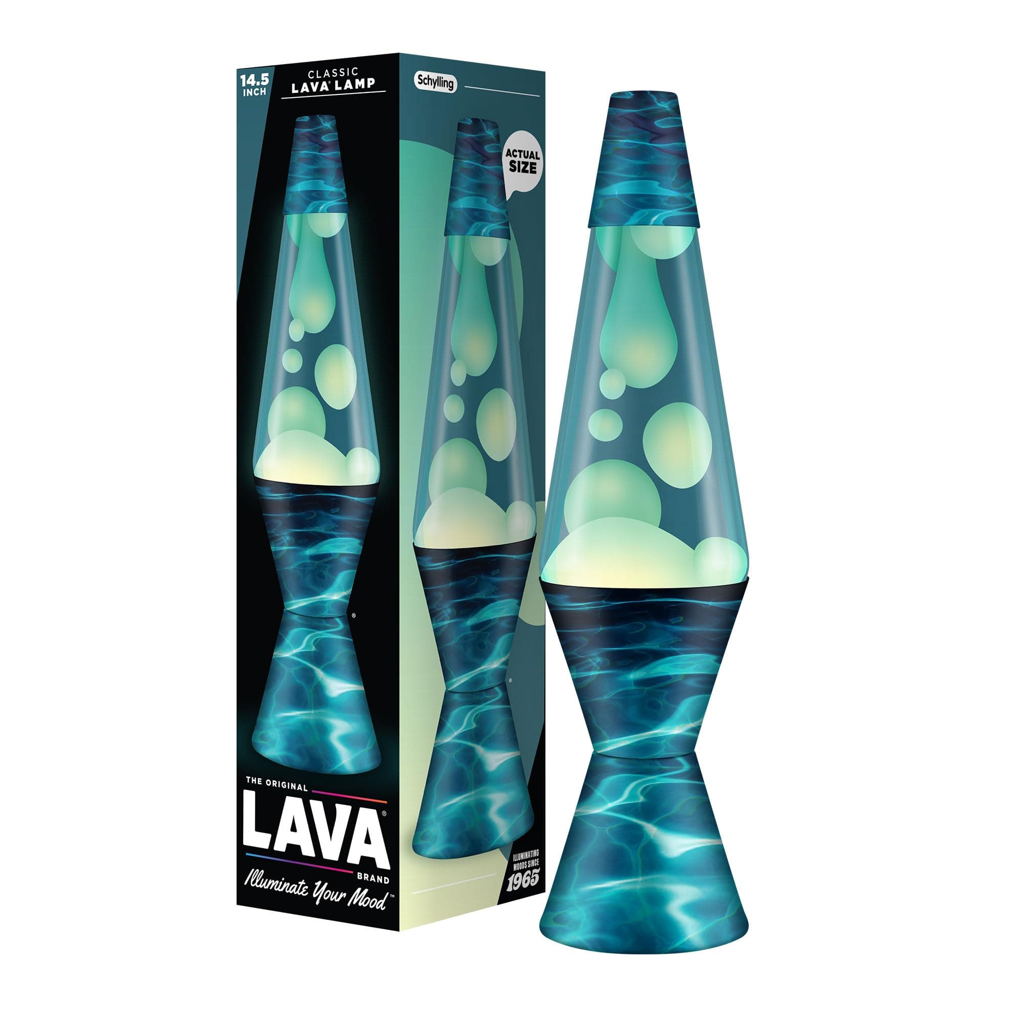 Lava® Lamp - 14.5" Night Swim - The Original Motion Light - White Wax and Blue Liquid - Item #2095 (Amazon Exclusive)
