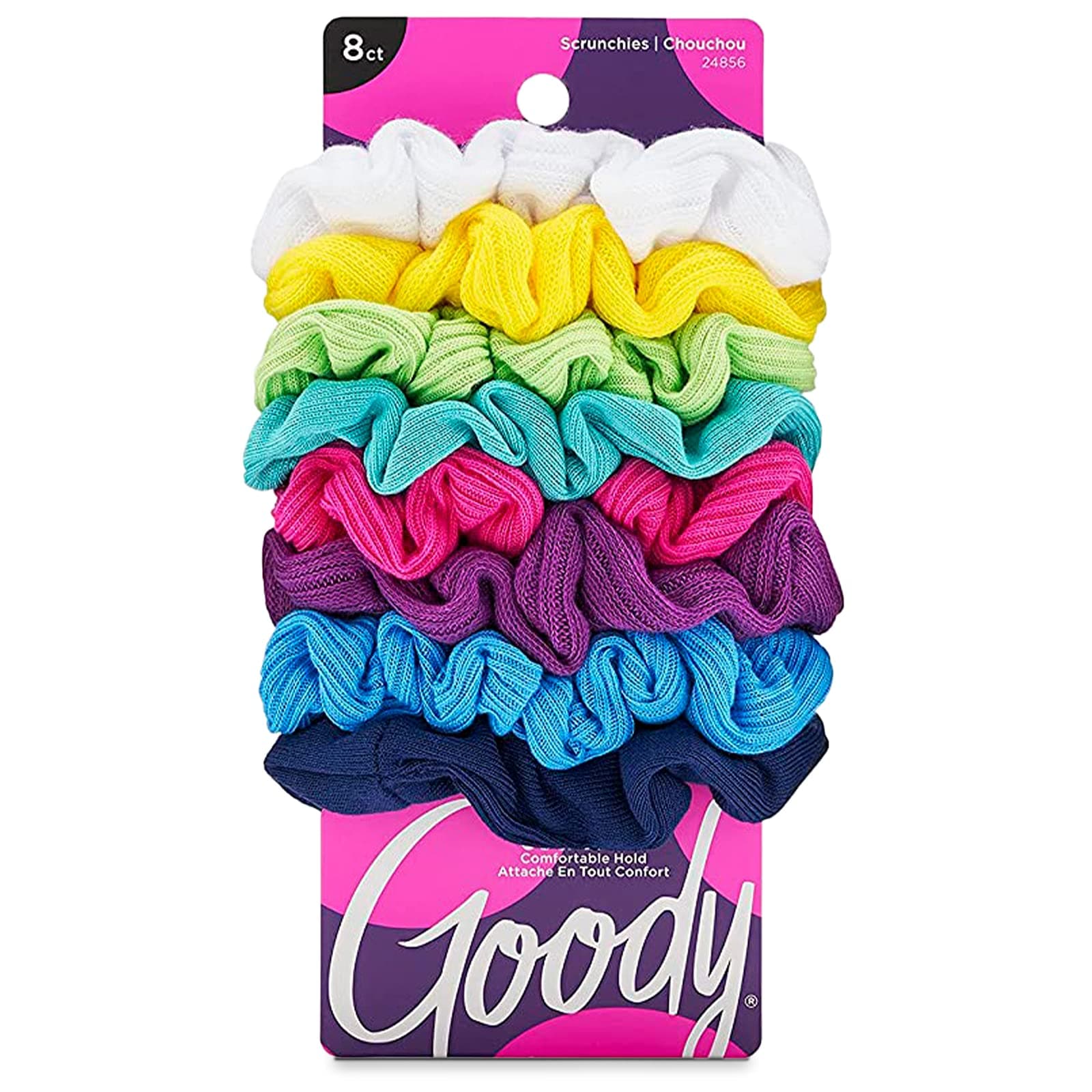 Goody Ouchless Soft Fabric Scrunchies - Set of Goody Soft Fabric Ouchless Scrunchies in Bright Colors
