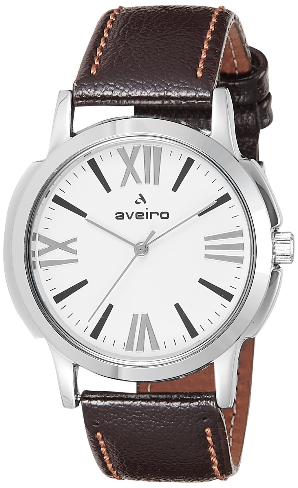 Aveiro Analog White Dial Men's Watch - AV125WHTBRN