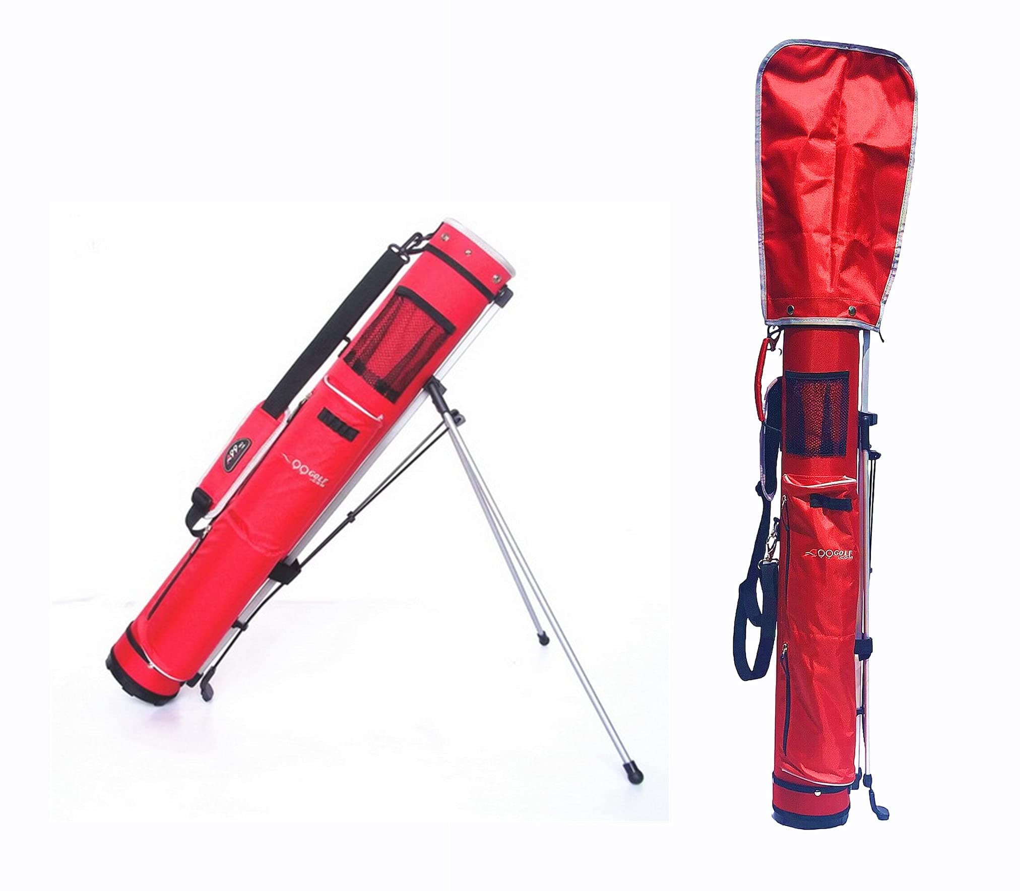 A99Golf C4 Range Sunday Carry Golf Stand Bag Golf Travel Bag Removable Top Cover with Strap and Stand RED Great Gift for Golfer!